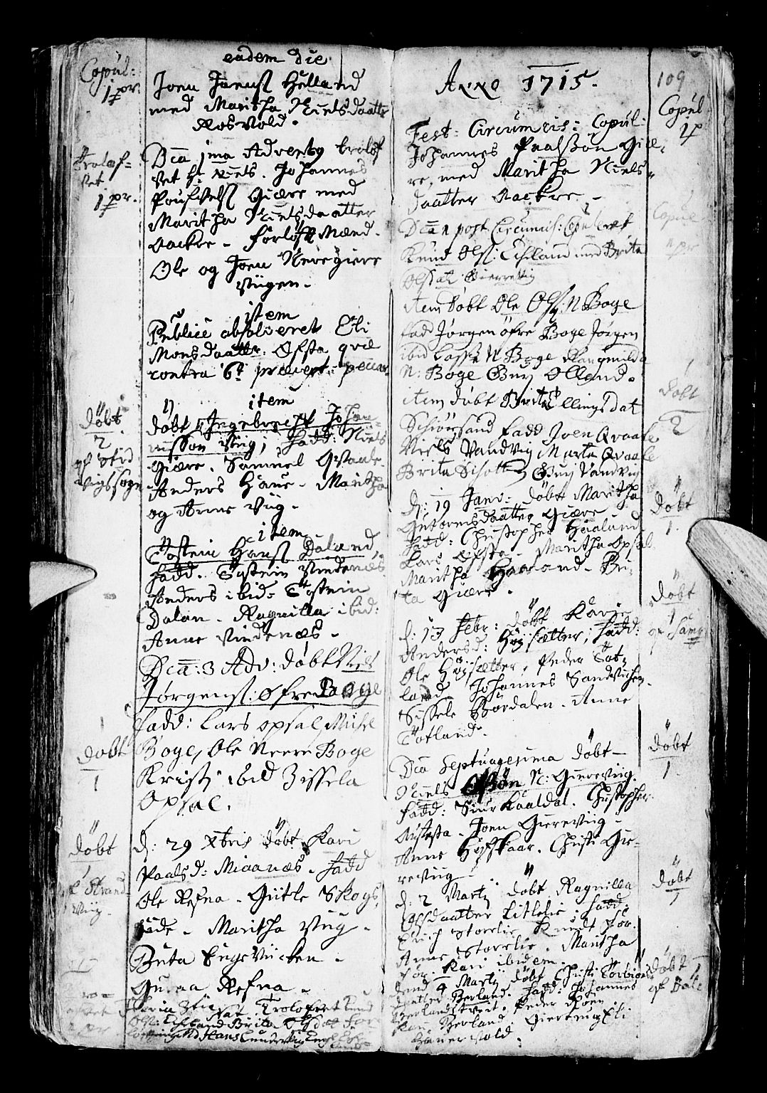 Os sokneprestembete, SAB/A-99929: Parish register (official) no. A 6, 1669-1719, p. 109