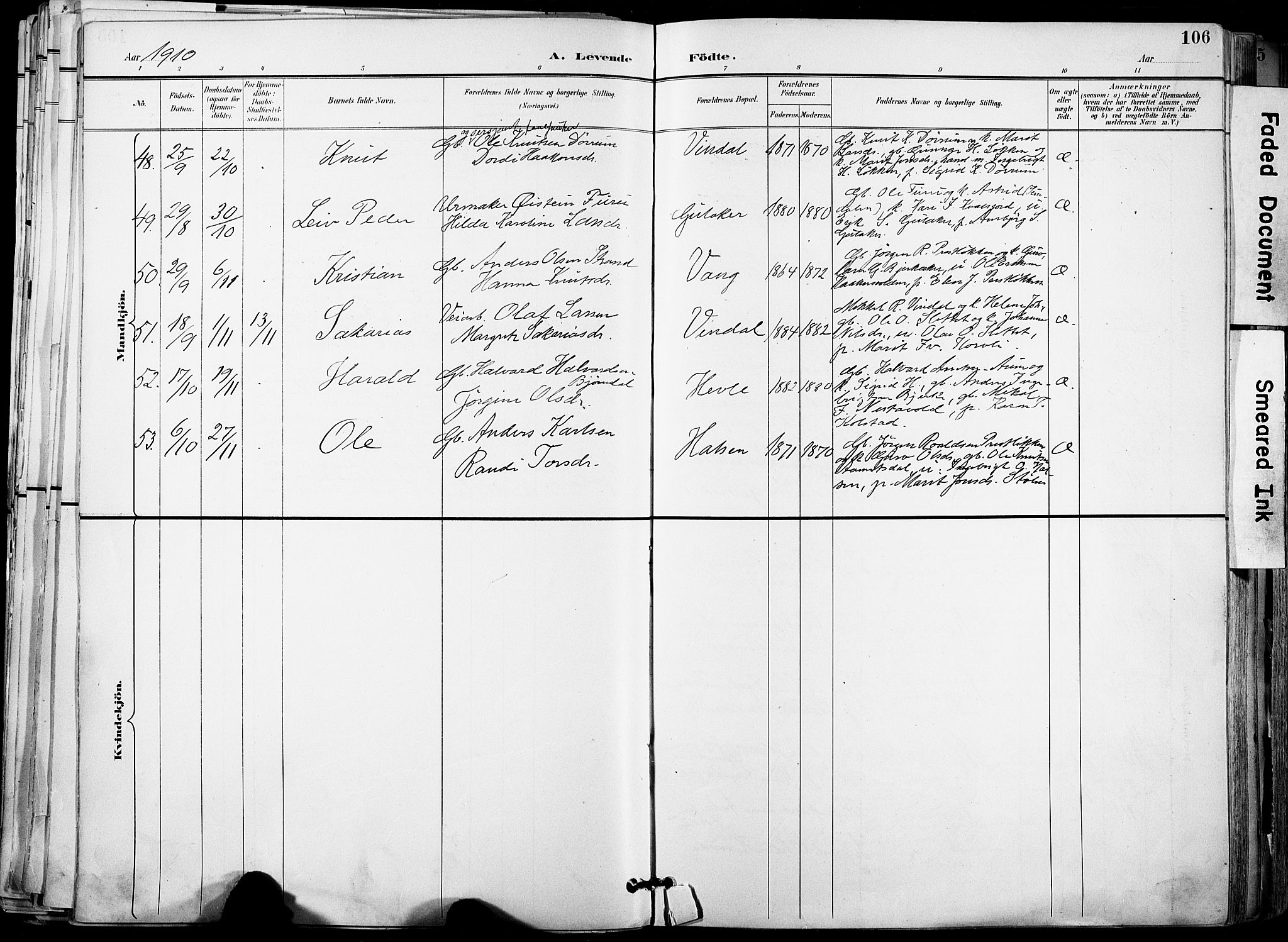 Ministerialprotokoller, klokkerbøker og fødselsregistre - Sør-Trøndelag, AV/SAT-A-1456/678/L0902: Parish register (official) no. 678A11, 1895-1911, p. 106