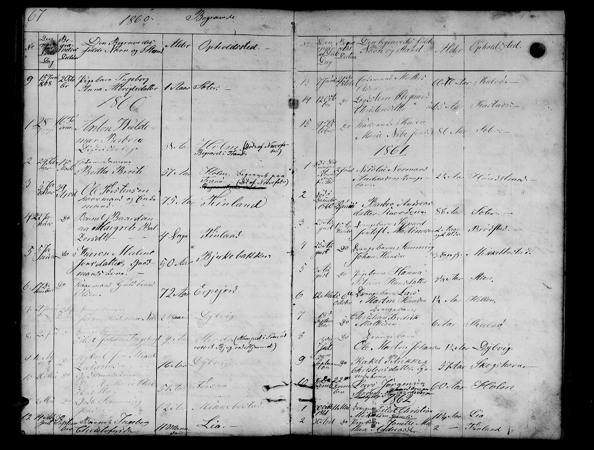 Tranøy sokneprestkontor, SATØ/S-1313/I/Ia/Iab/L0012klokker: Parish register (copy) no. 12, 1859-1874, p. 67