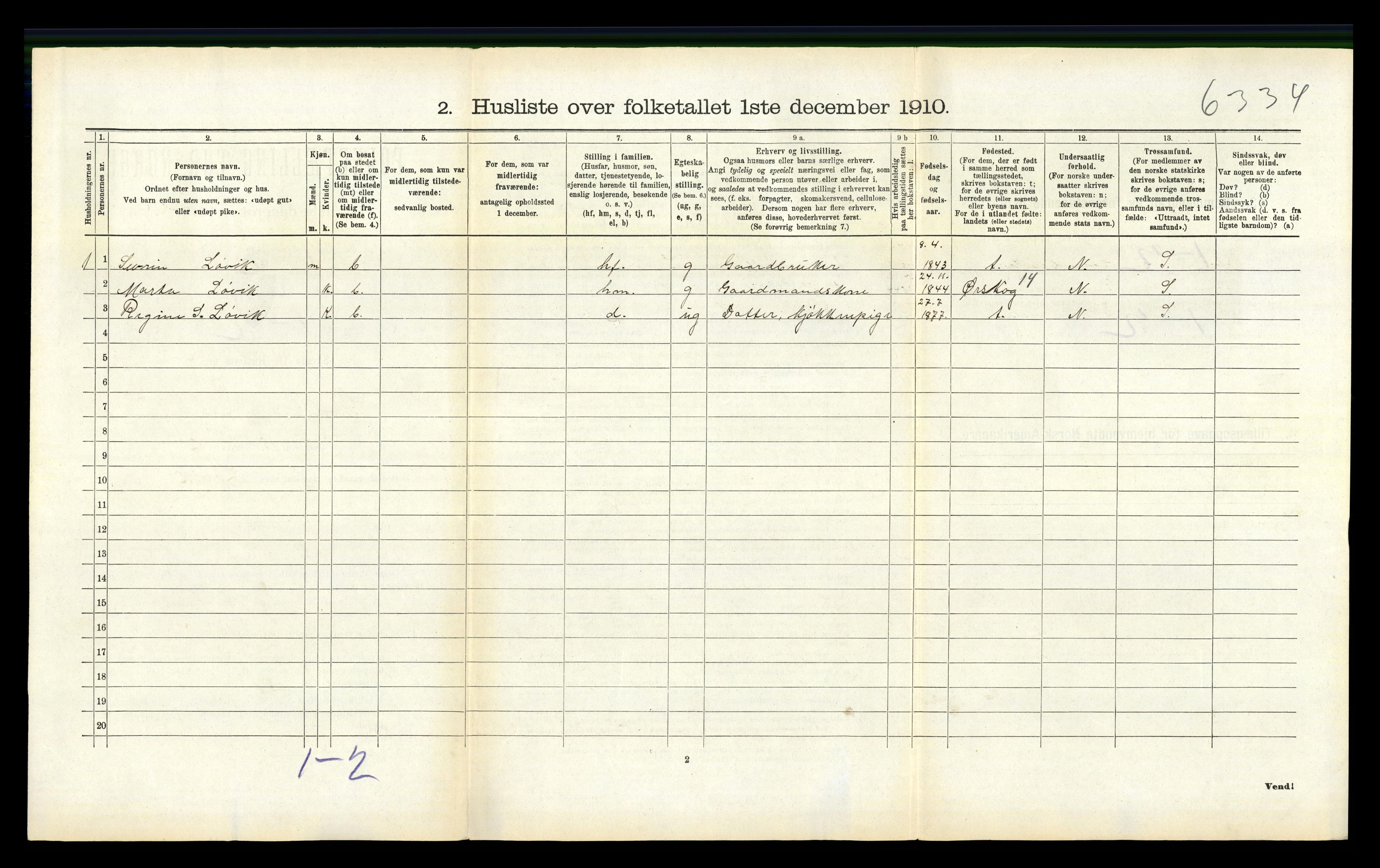 RA, 1910 census for Skodje, 1910, p. 534
