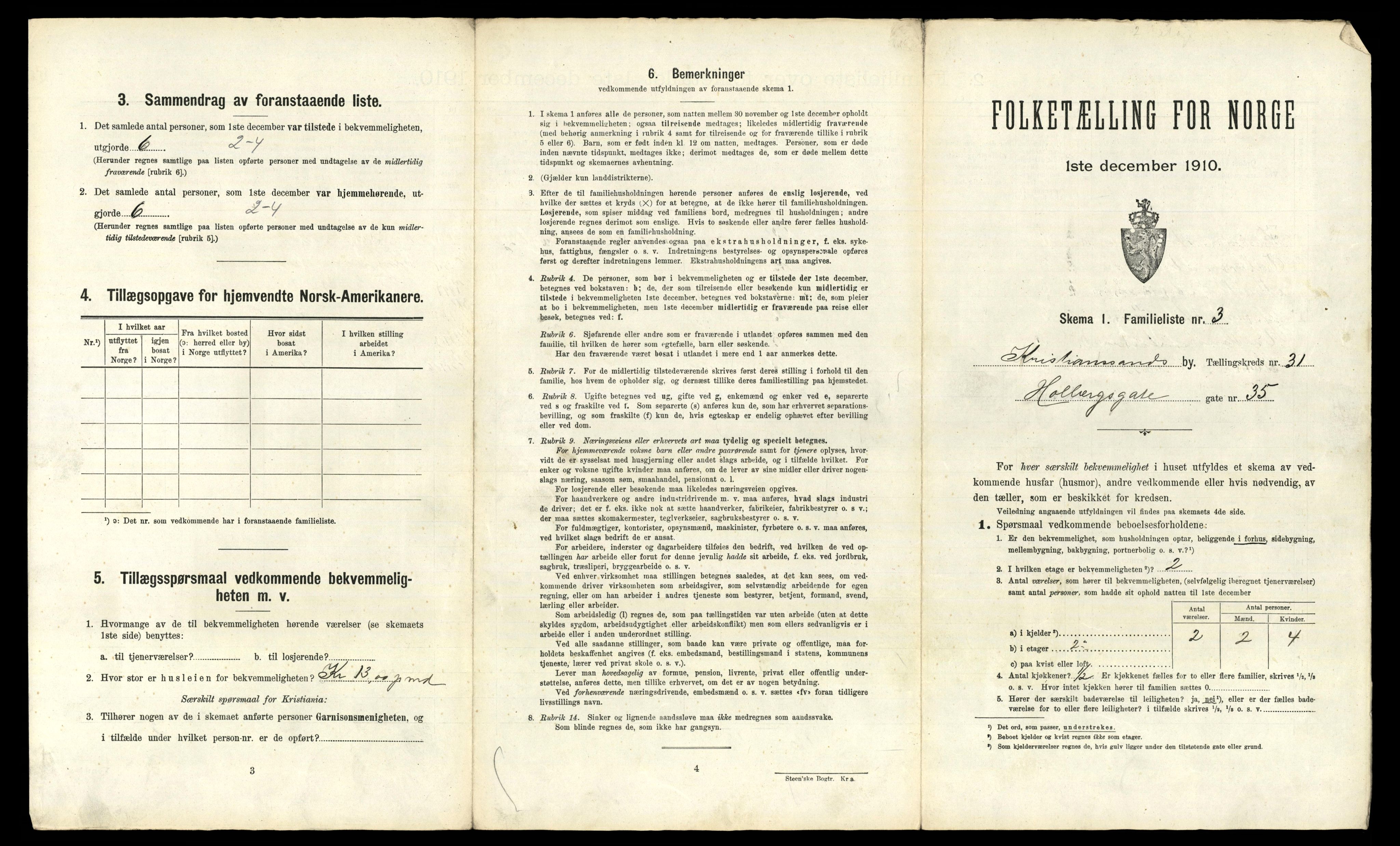 RA, 1910 census for Kristiansand, 1910, p. 8112