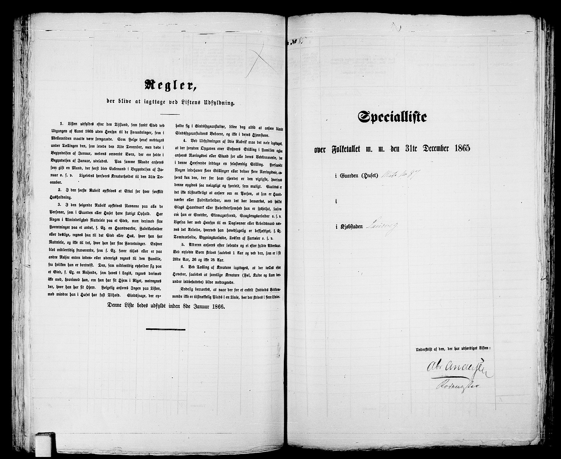 RA, 1865 census for Larvik, 1865, p. 183