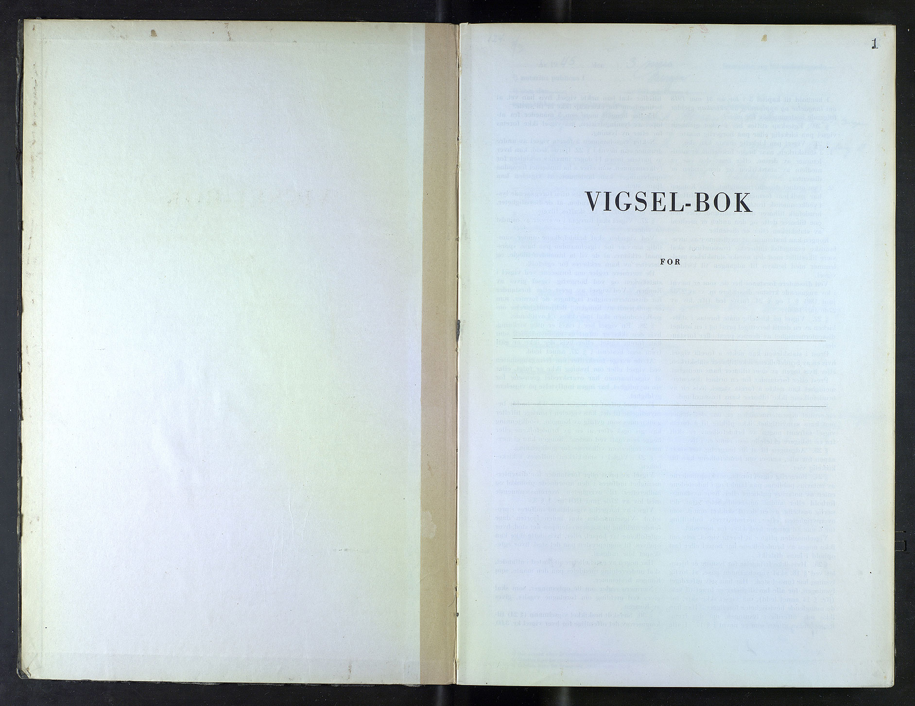 Byfogd og Byskriver i Bergen, SAB/A-3401/10/10F/L0035: Vielsesprotokoller, 1945, p. 1