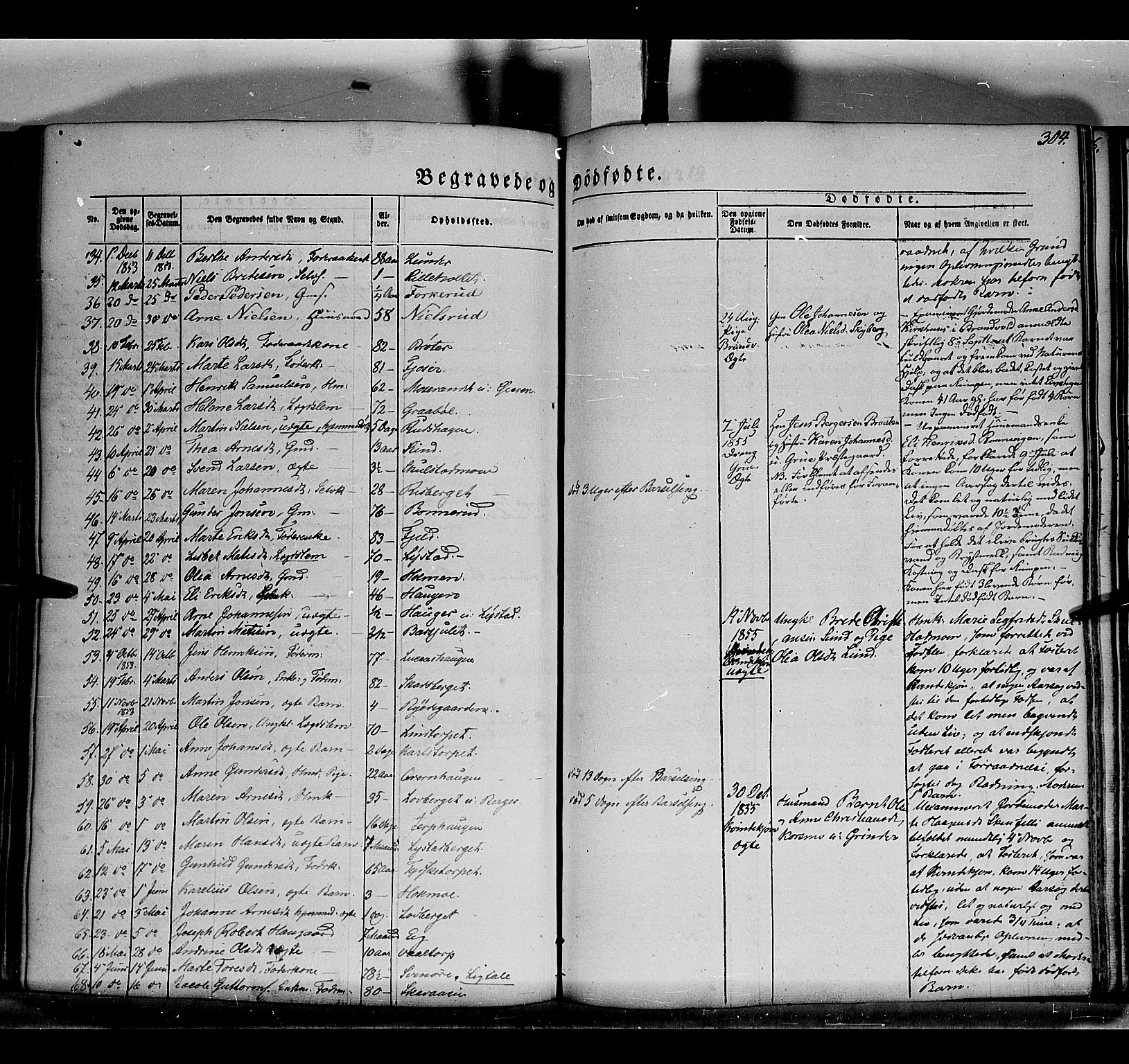 Grue prestekontor, AV/SAH-PREST-036/H/Ha/Haa/L0008: Parish register (official) no. 8, 1847-1858, p. 304