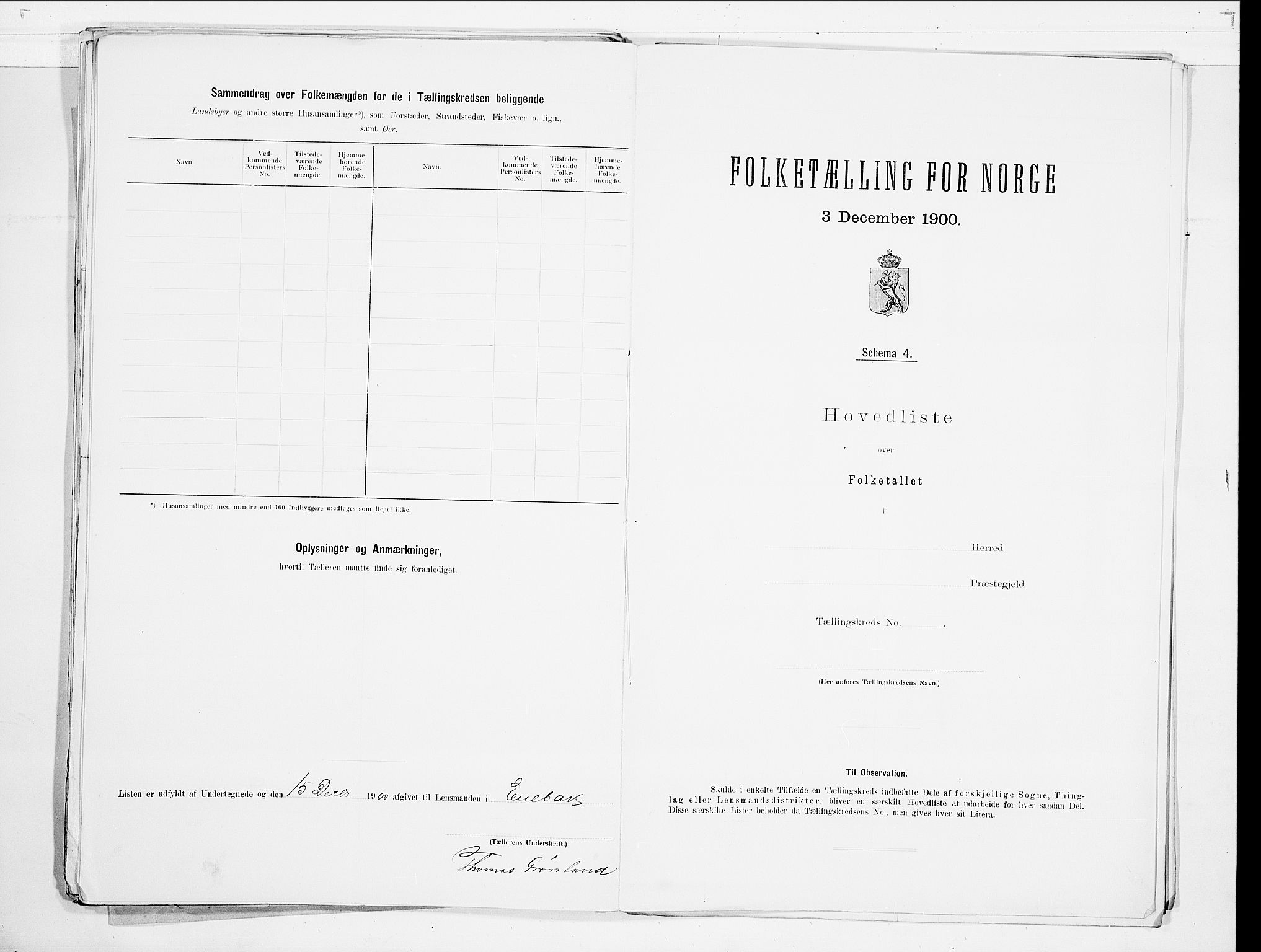 SAO, 1900 census for Enebakk, 1900, p. 9