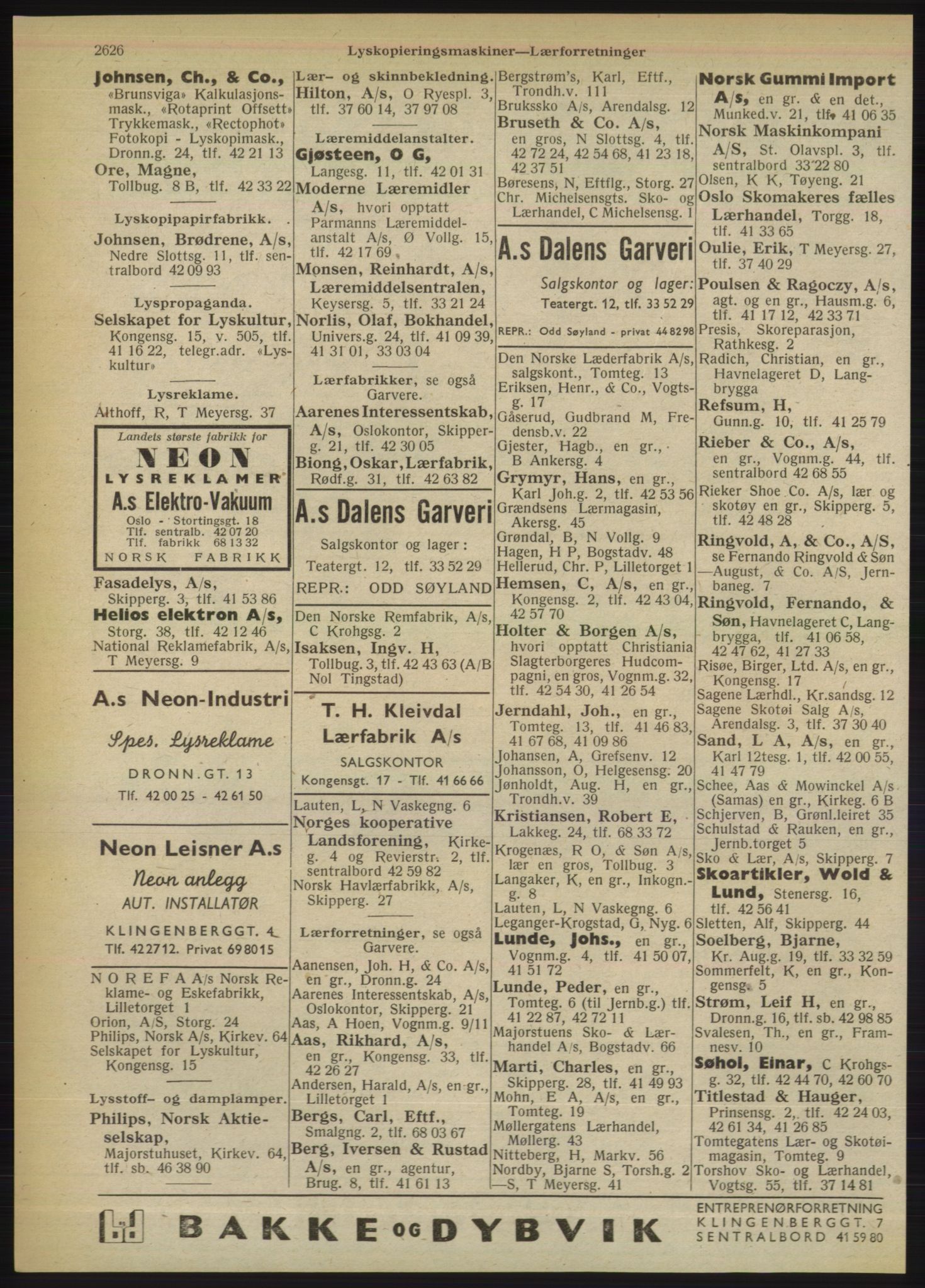 Kristiania/Oslo adressebok, PUBL/-, 1949, p. 2626