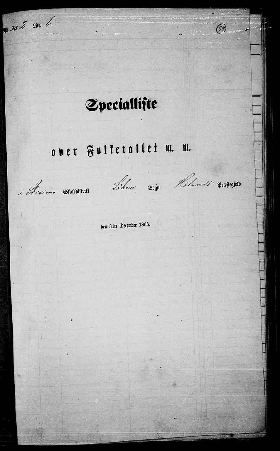 RA, 1865 census for Høland, 1865, p. 57