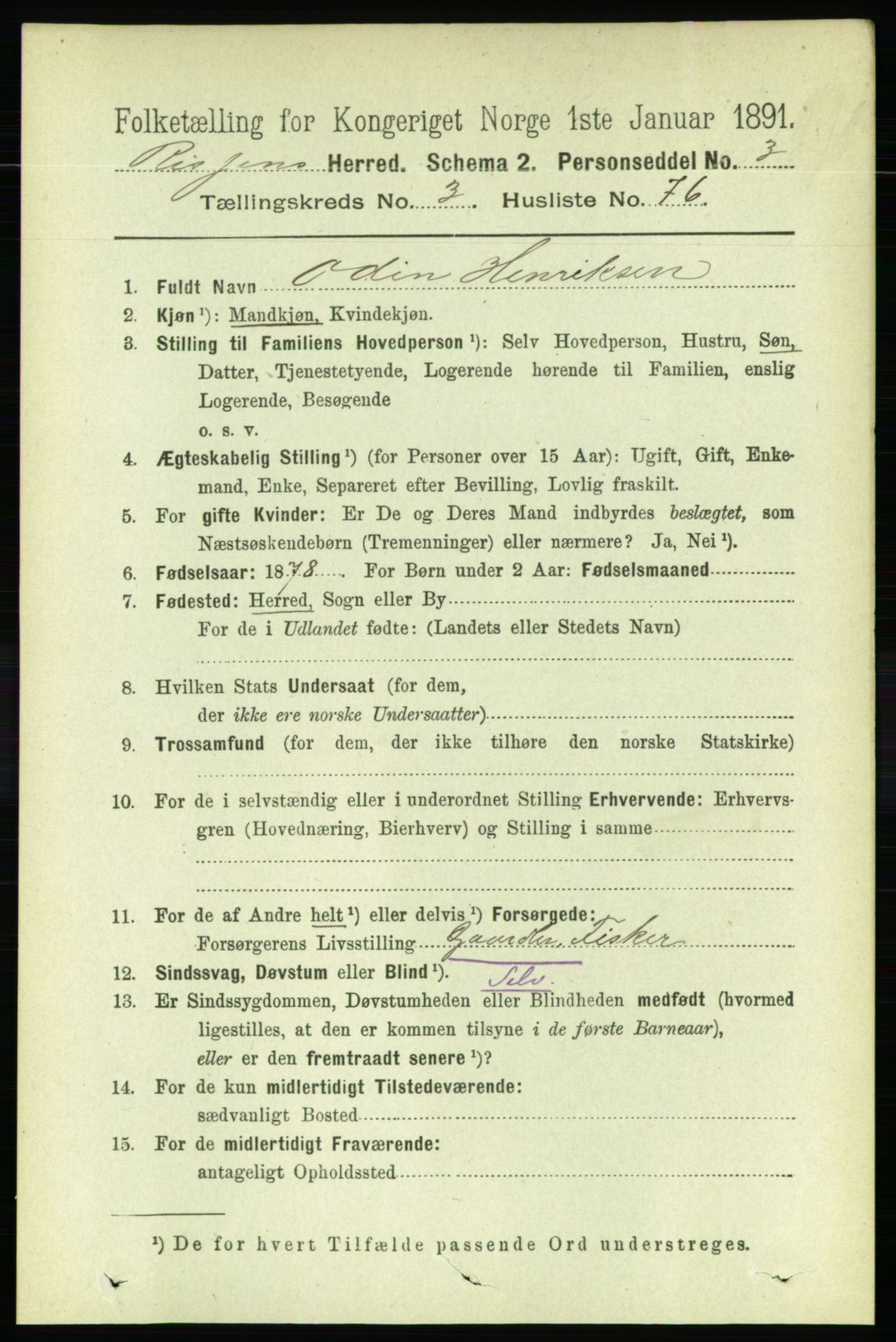 RA, 1891 census for 1624 Rissa, 1891, p. 2057