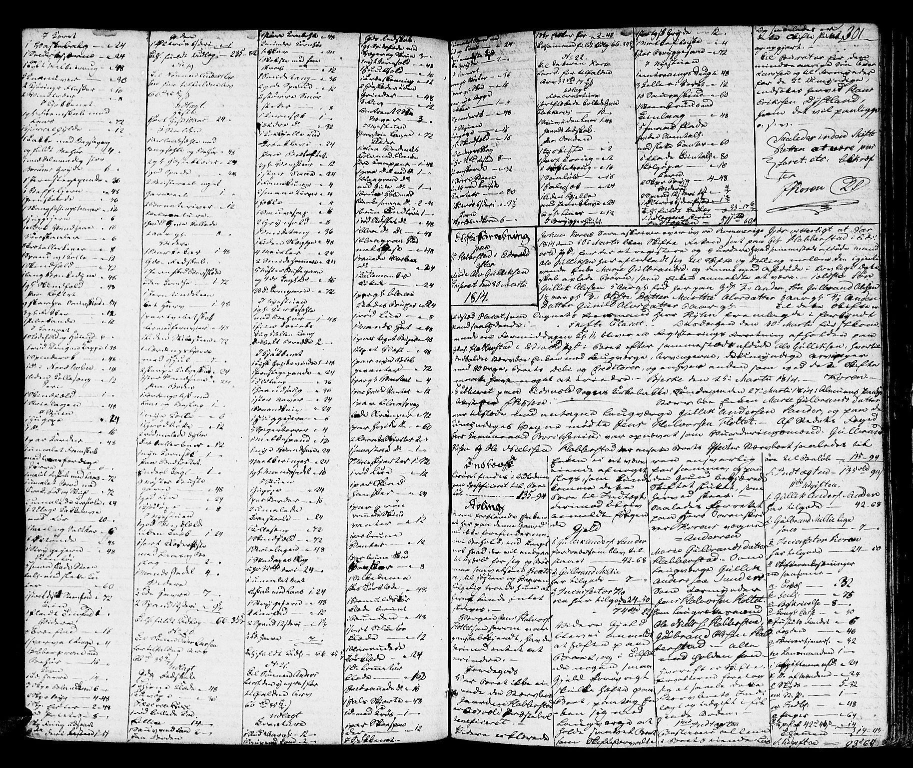 Øvre Romerike sorenskriveri, SAO/A-10649/H/Hb/L0016a: Skifteprotokoll nr. 16a, 1811-1819, p. 300b-301a