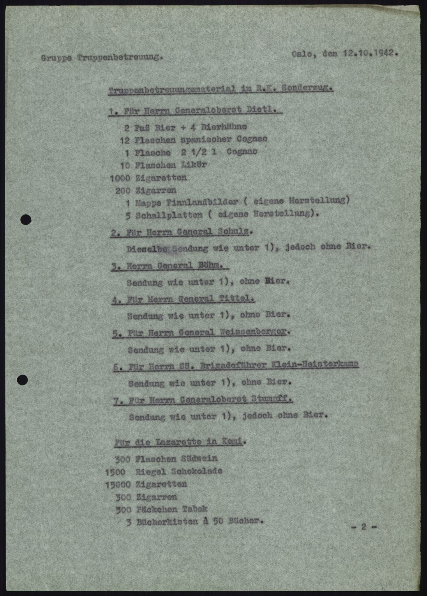 Forsvarets Overkommando. 2 kontor. Arkiv 11.4. Spredte tyske arkivsaker, AV/RA-RAFA-7031/D/Dar/Darb/L0010: Reichskommissariat - Hauptabteilung Volksaufklärung und Propaganda, 1940-1943, p. 721