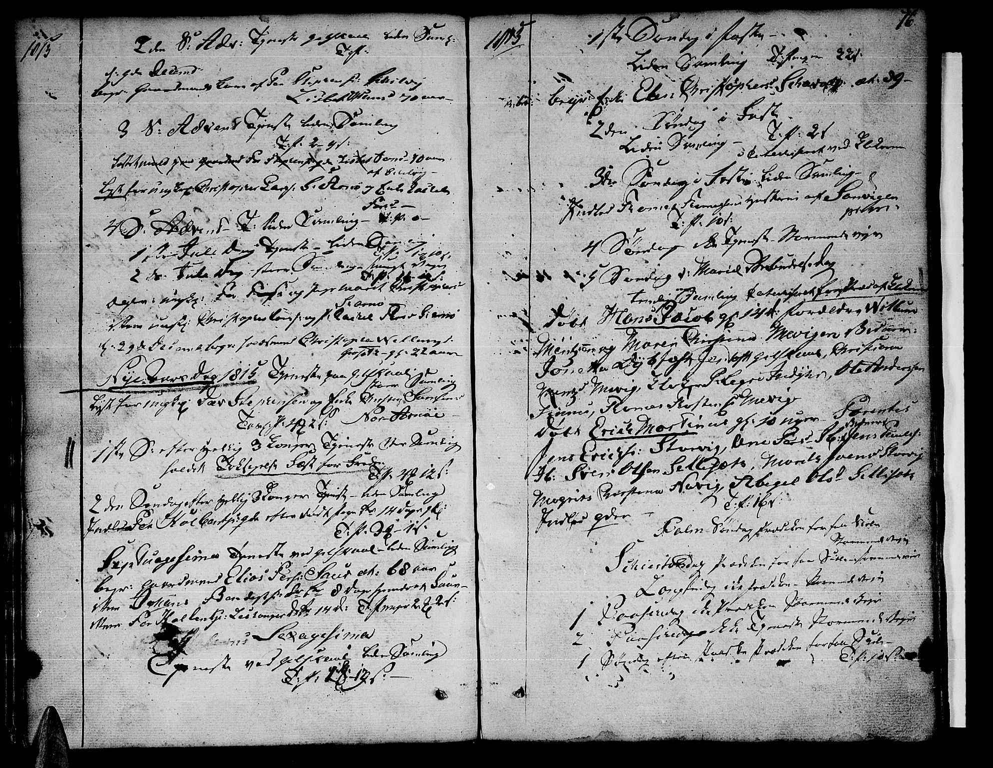 Ministerialprotokoller, klokkerbøker og fødselsregistre - Nordland, SAT/A-1459/805/L0095: Parish register (official) no. 805A02, 1805-1826, p. 76