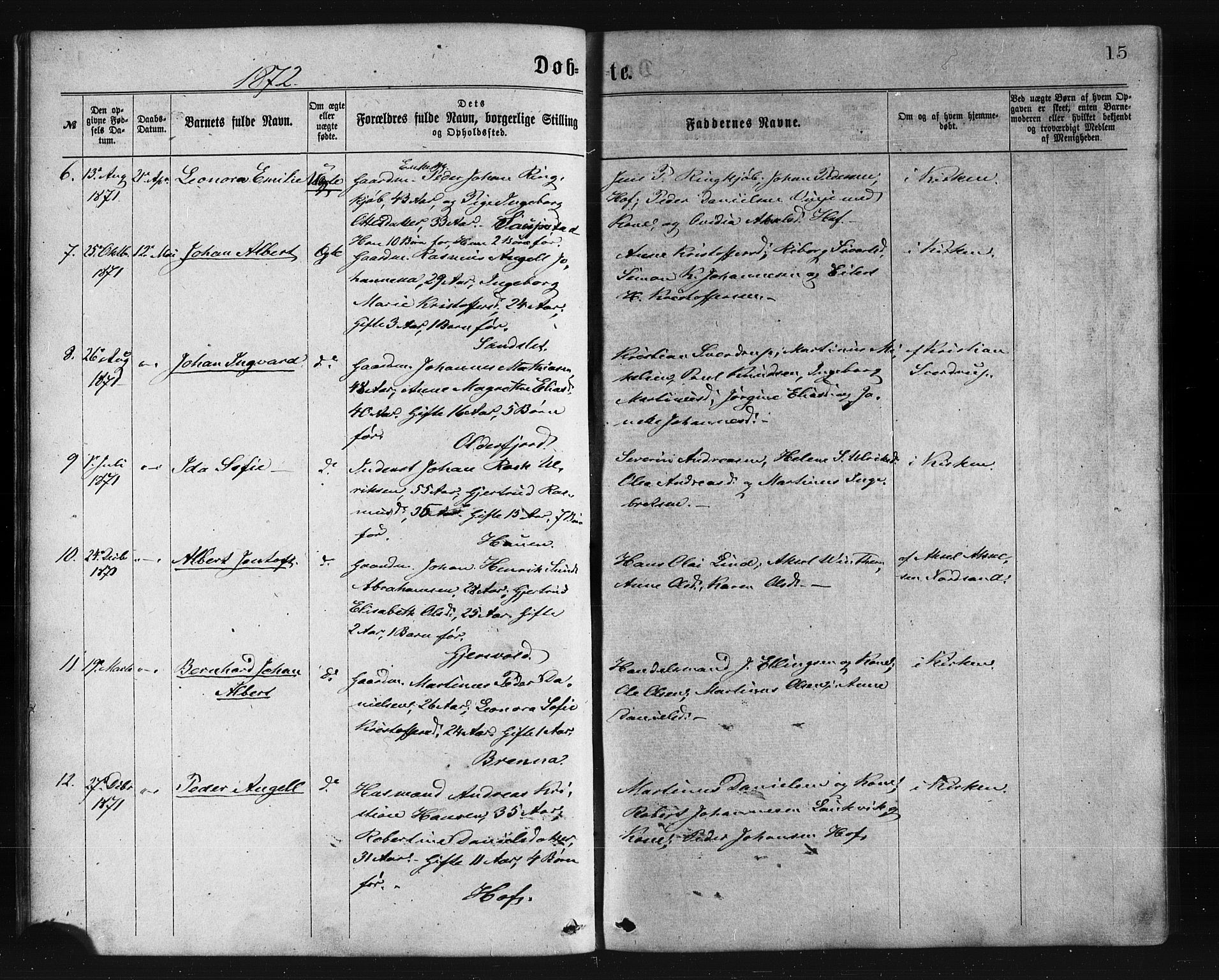 Ministerialprotokoller, klokkerbøker og fødselsregistre - Nordland, AV/SAT-A-1459/876/L1096: Parish register (official) no. 876A02, 1870-1886, p. 15