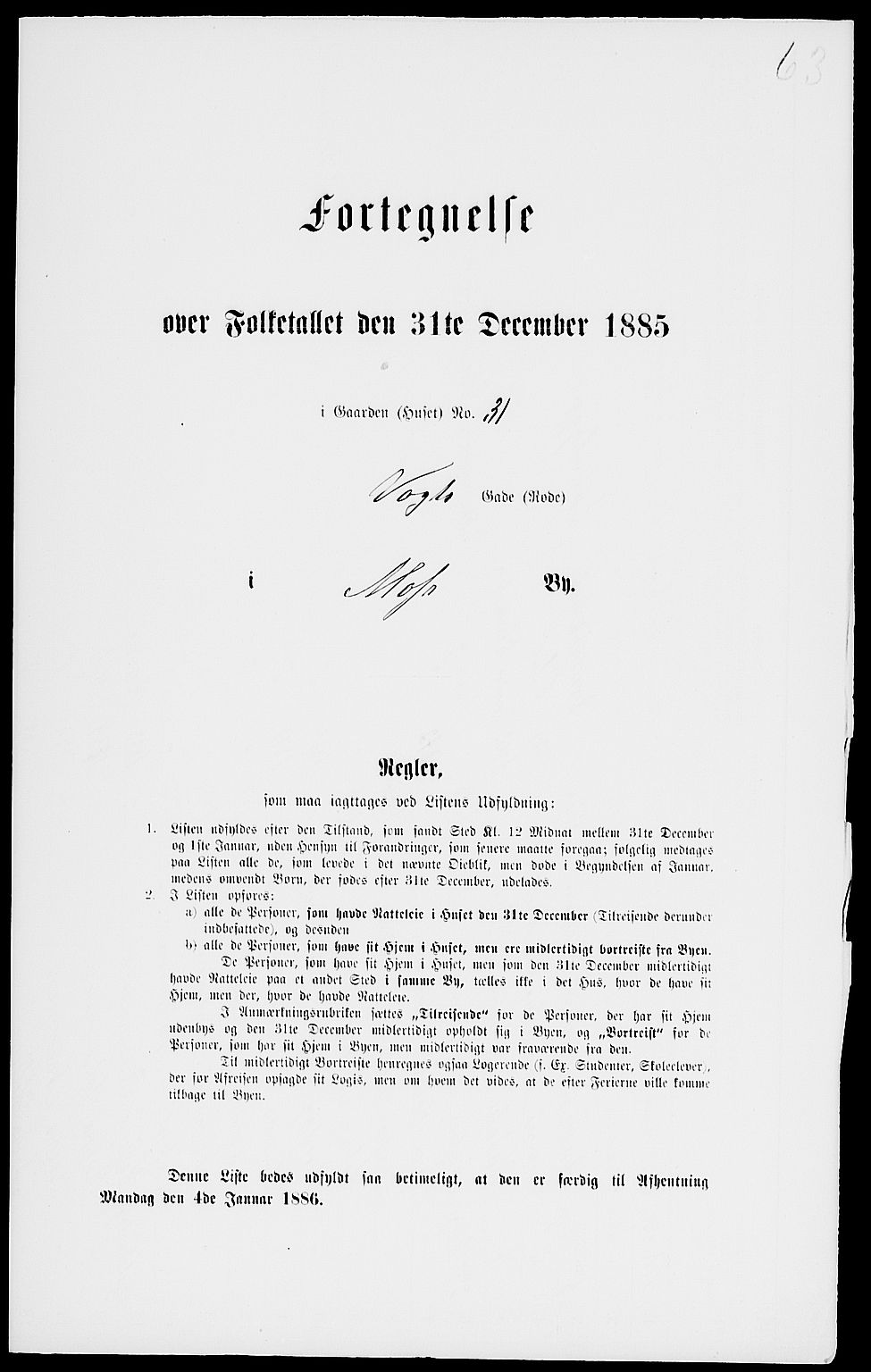 RA, 1885 census for 0104 Moss, 1885, p. 140