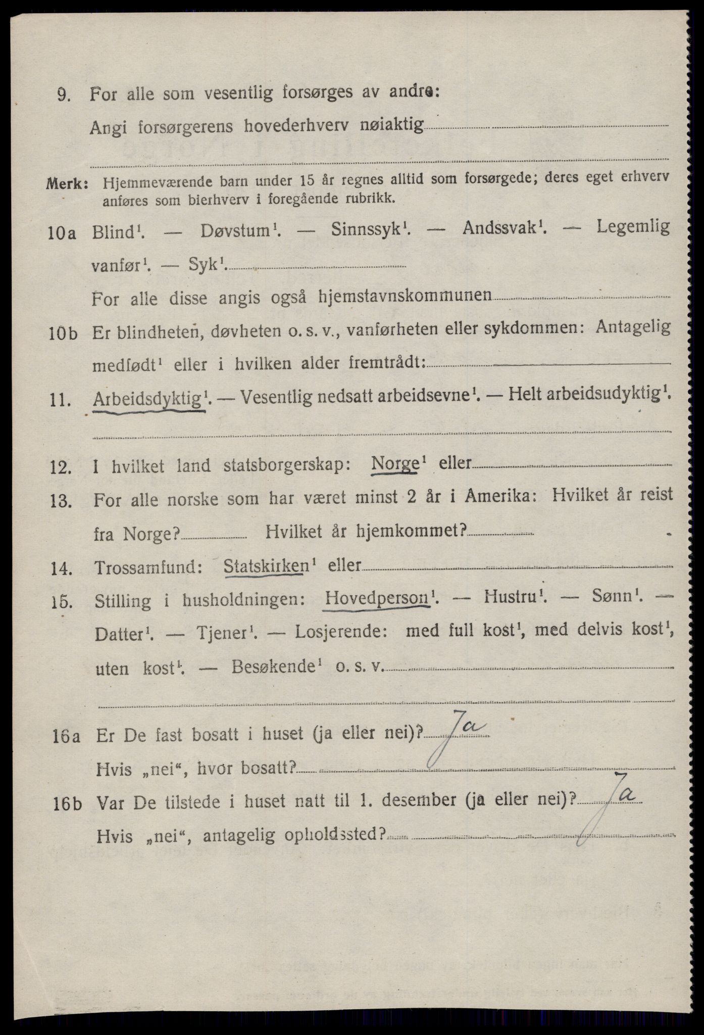 SAT, 1920 census for Bremsnes, 1920, p. 1490