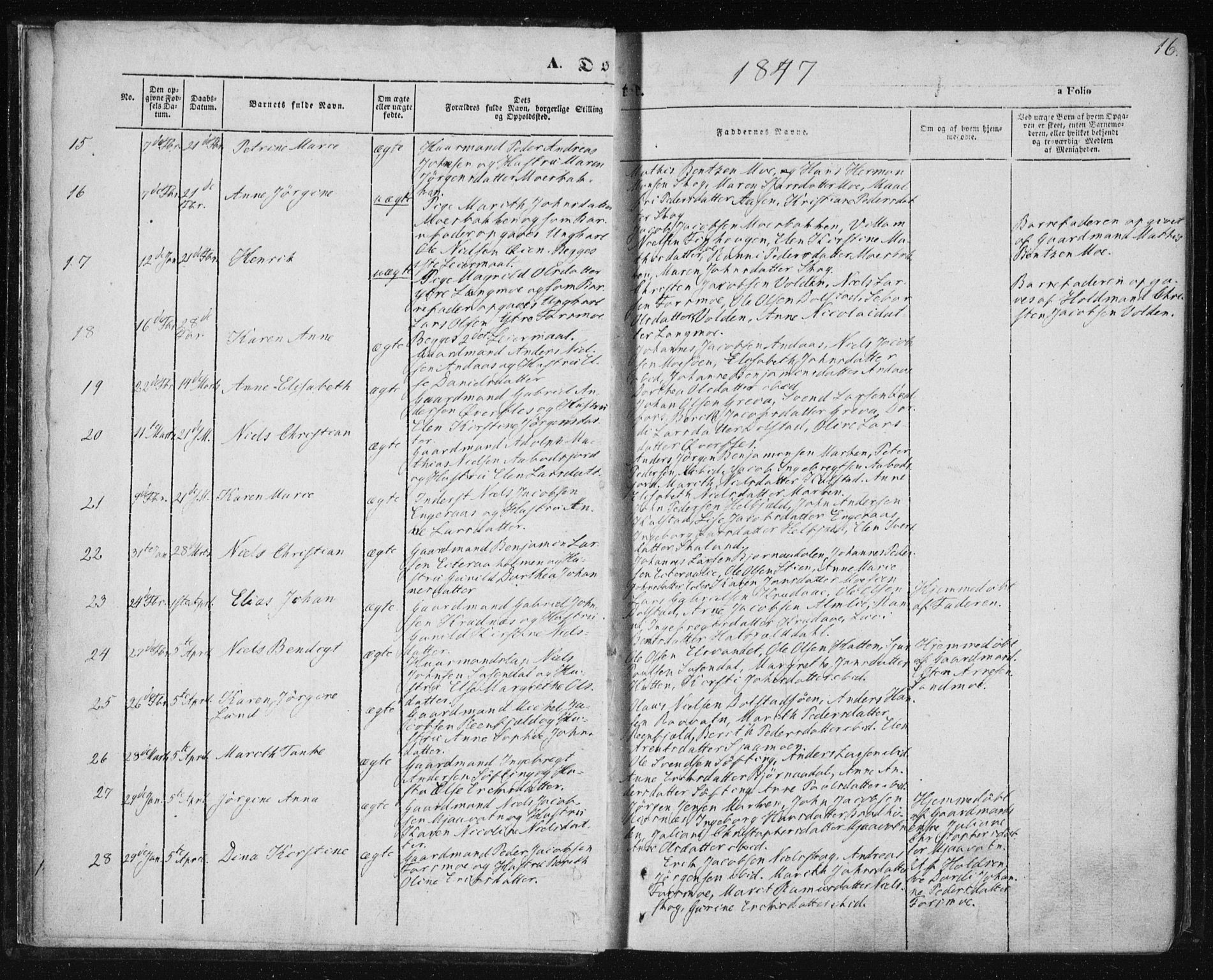 Ministerialprotokoller, klokkerbøker og fødselsregistre - Nordland, AV/SAT-A-1459/820/L0291: Parish register (official) no. 820A12, 1846-1854, p. 16