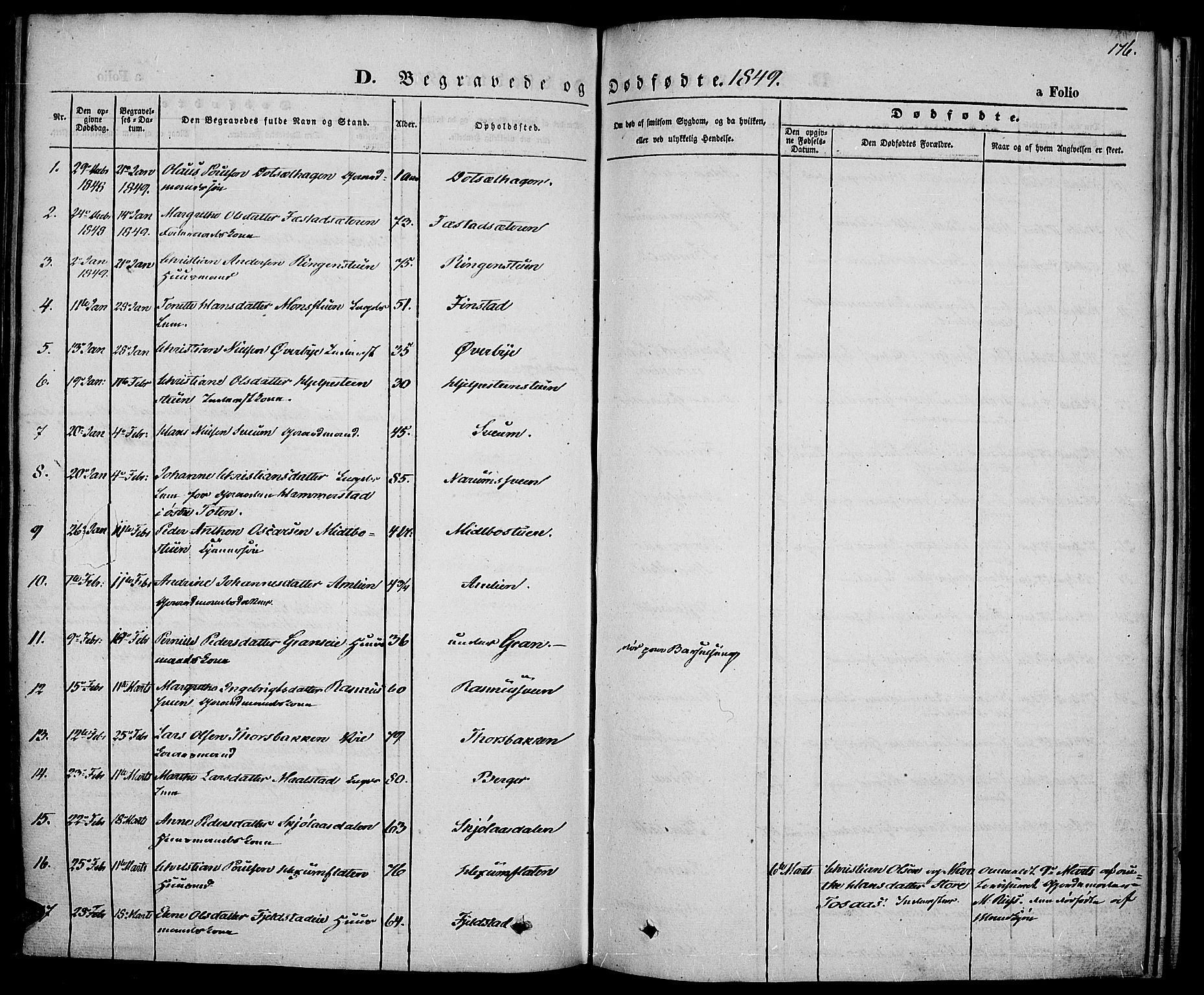 Vestre Toten prestekontor, AV/SAH-PREST-108/H/Ha/Haa/L0004: Parish register (official) no. 4, 1844-1849, p. 176