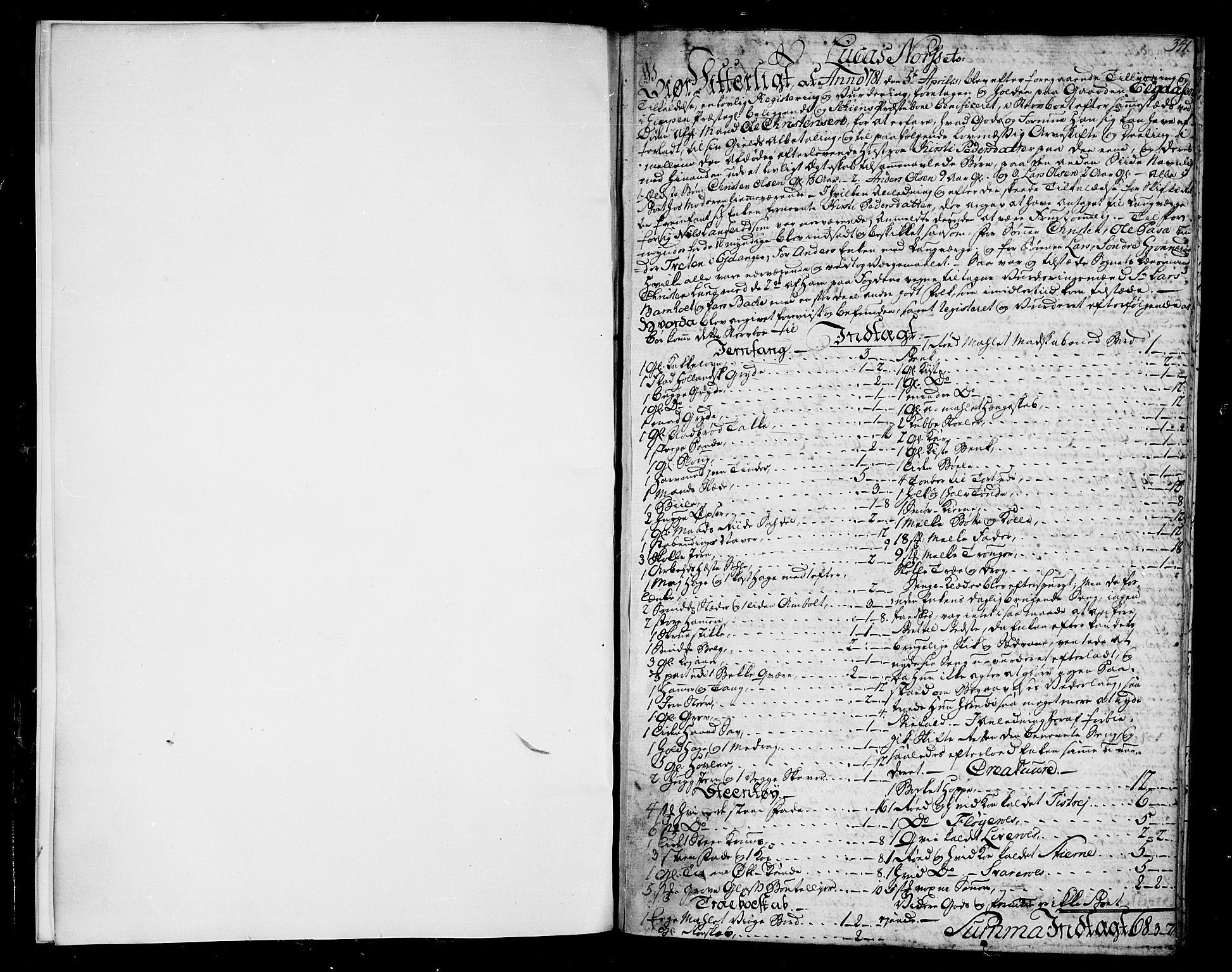 Bamble sorenskriveri, SAKO/A-214/H/Hb/Hba/Hbaa/L0010b: Skifteprotokoll, 1781-1784, p. 341