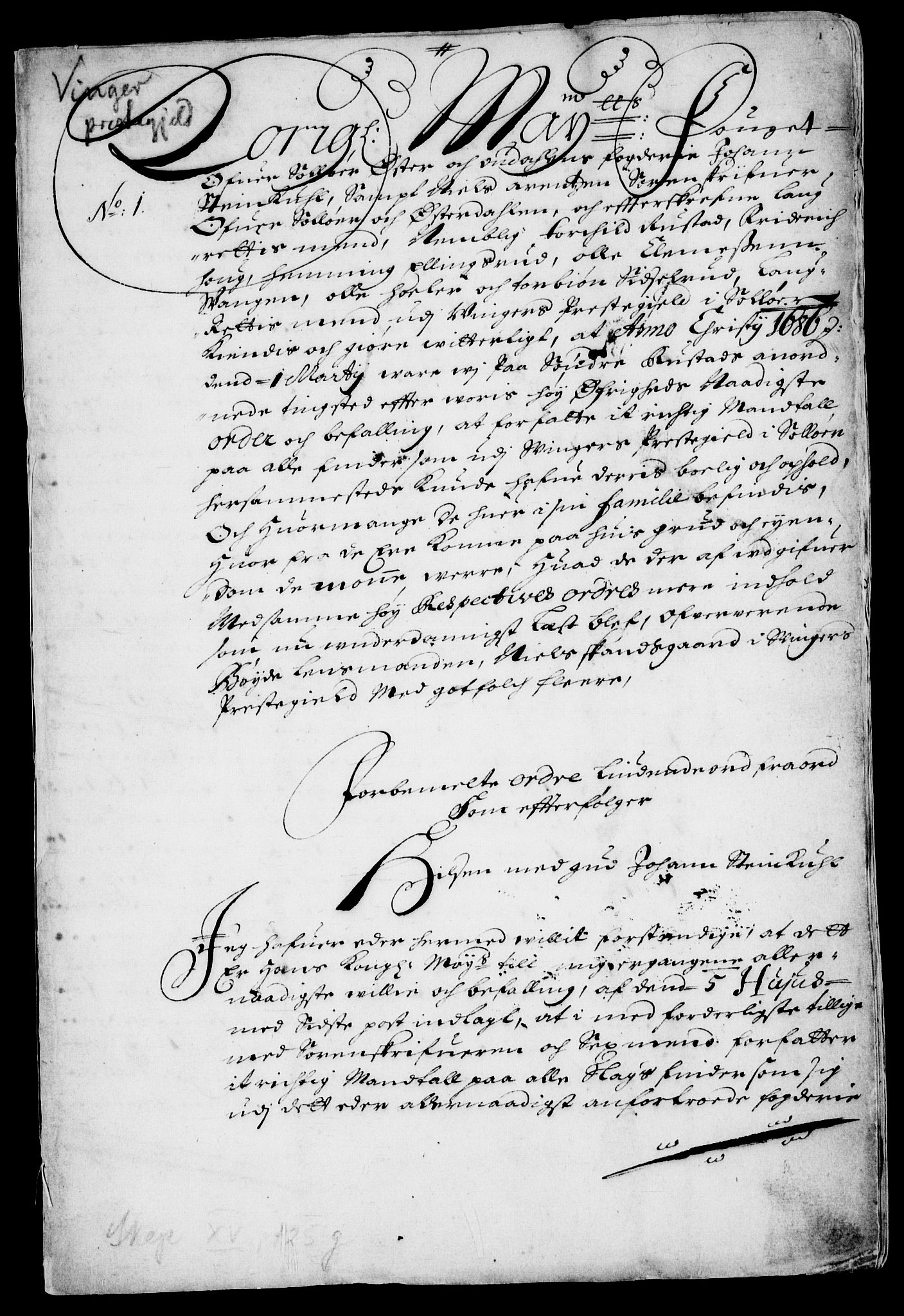 Danske Kanselli, Skapsaker, AV/RA-EA-4061/F/L0083/0002: Skap 15, pakke 125F-135 / Skap 15, pakke 125G, litra A, 1686, p. 5