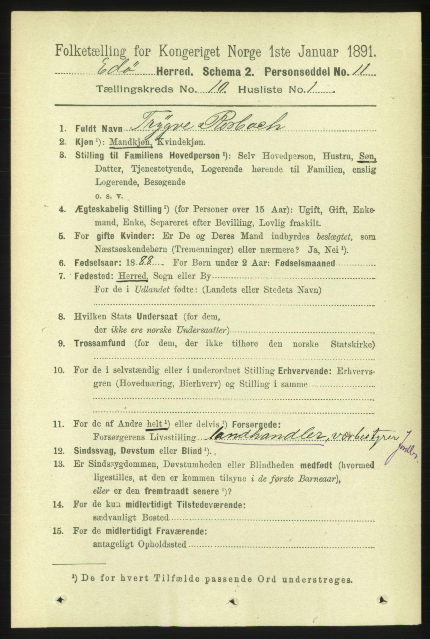 RA, 1891 census for 1573 Edøy, 1891, p. 2648