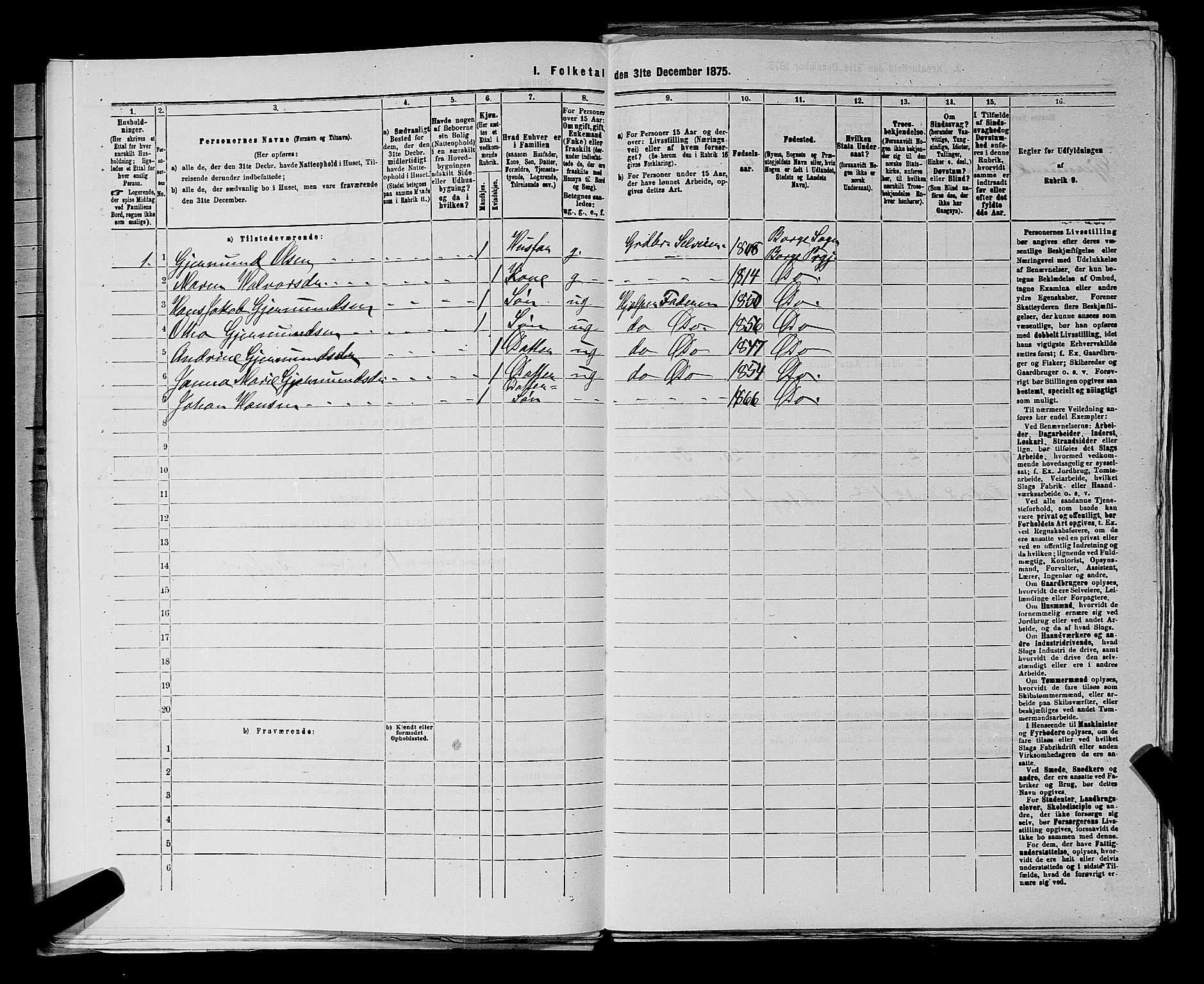 RA, 1875 census for 0113P Borge, 1875, p. 51