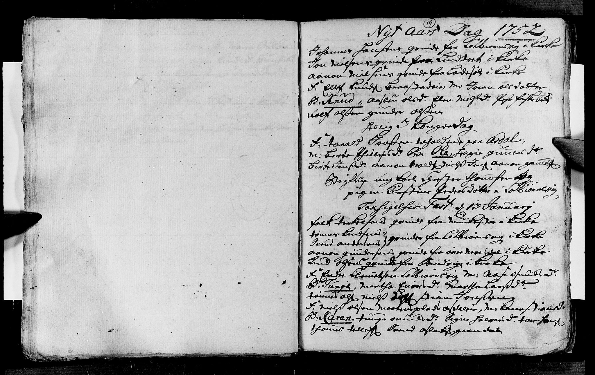 Øyestad sokneprestkontor, SAK/1111-0049/F/Fa/L0005: Parish register (official) no. A 5, 1751-1757, p. 19