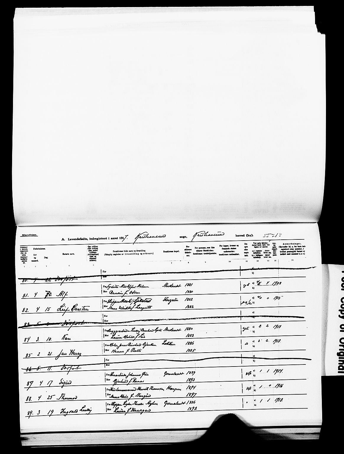 Ministerialprotokoller, klokkerbøker og fødselsregistre - Møre og Romsdal, AV/SAT-A-1454/572/L0861: Parish register (official) no. 572D05, 1913-1920