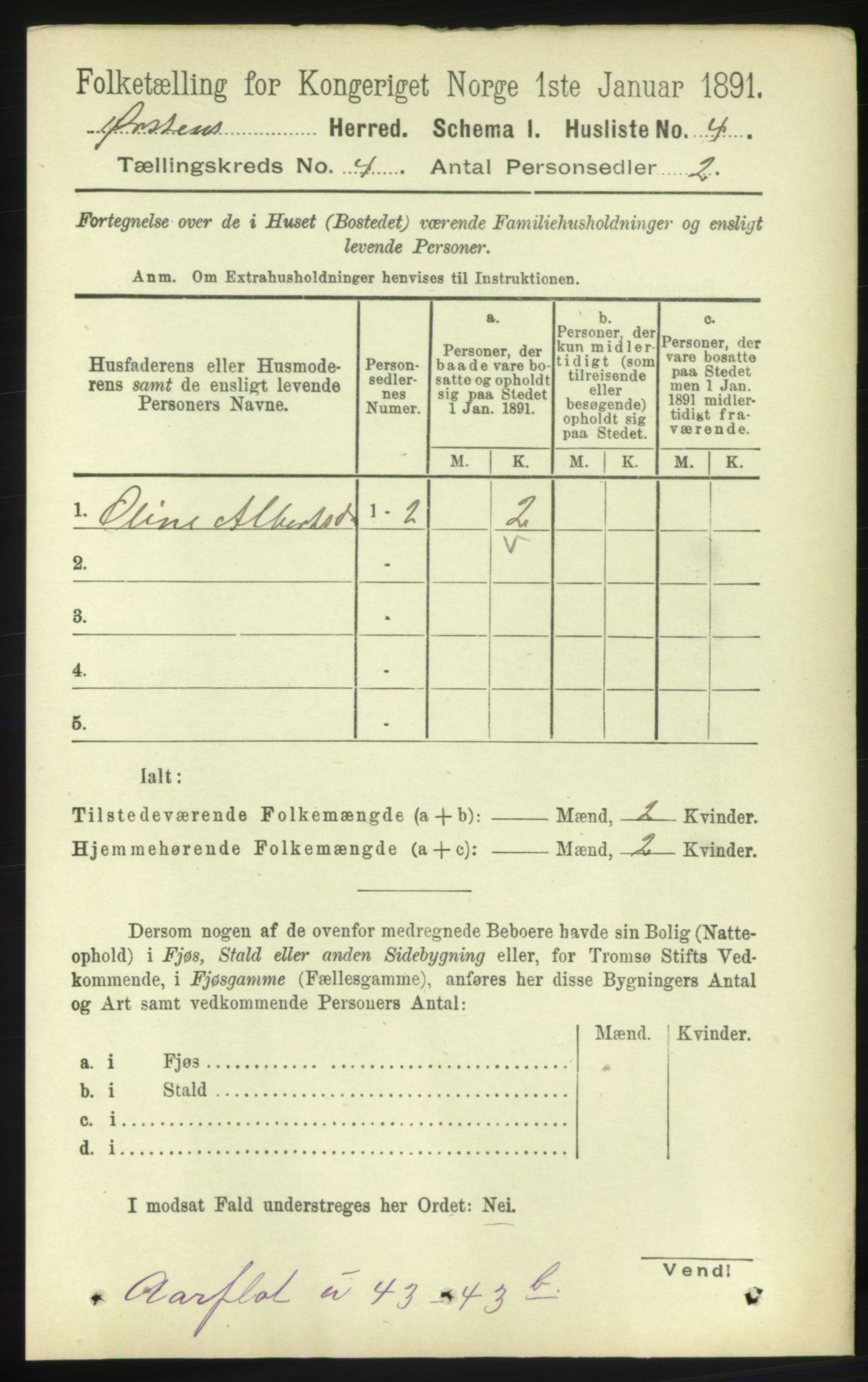 RA, 1891 census for 1520 Ørsta, 1891, p. 1588