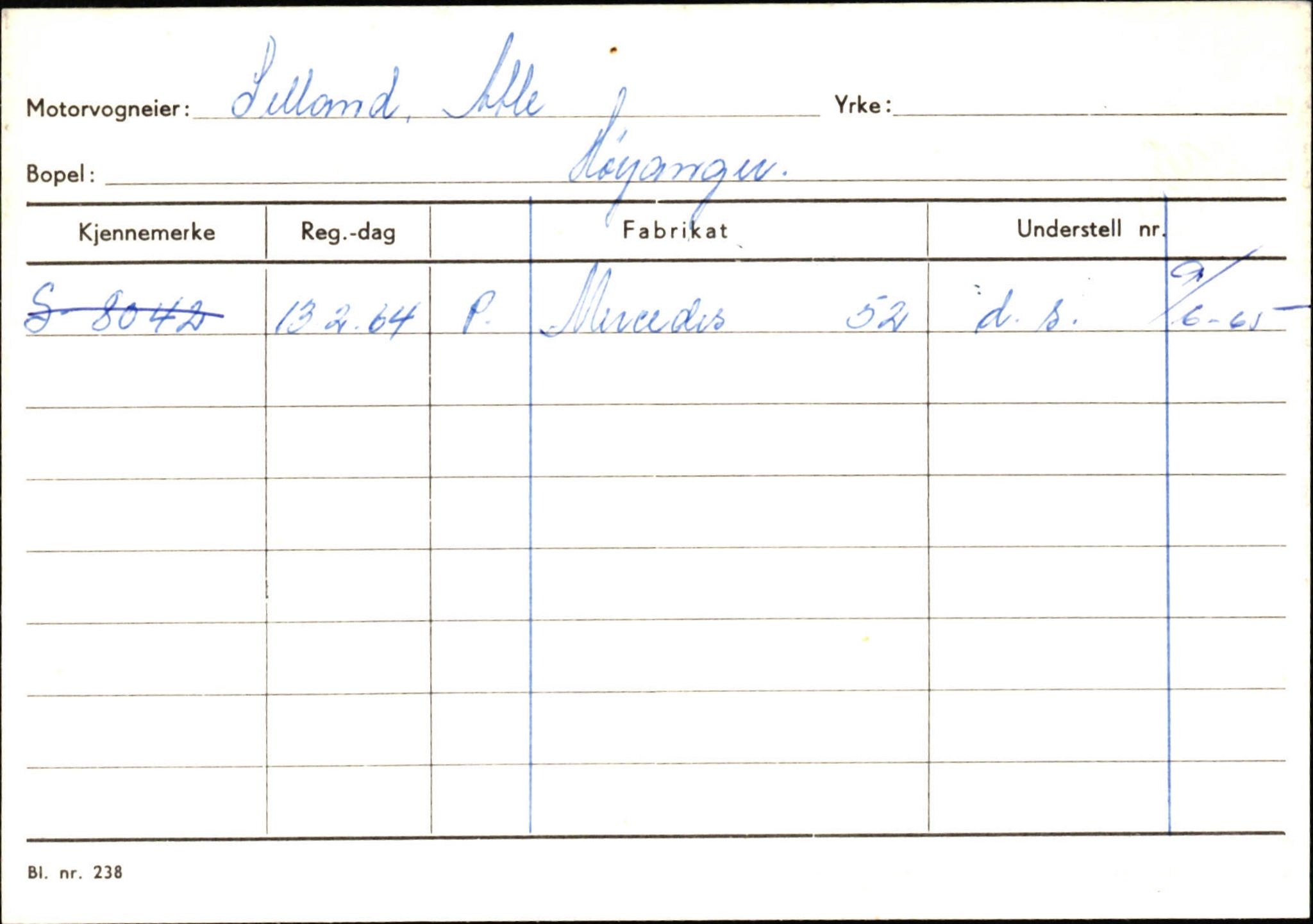 Statens vegvesen, Sogn og Fjordane vegkontor, AV/SAB-A-5301/4/F/L0131: Eigarregister Høyanger P-Å. Stryn S-Å, 1945-1975, p. 184