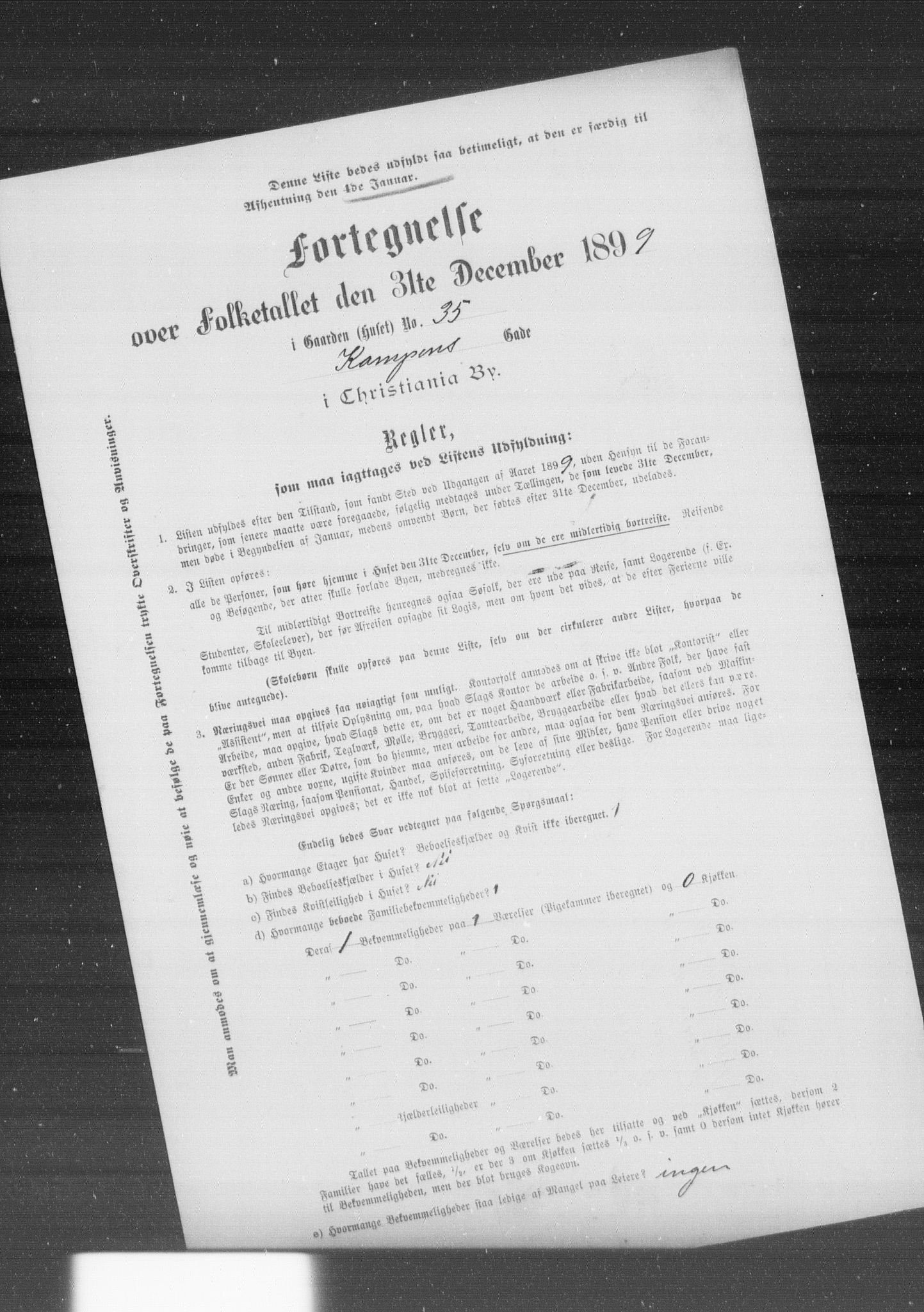 OBA, Municipal Census 1899 for Kristiania, 1899, p. 6275