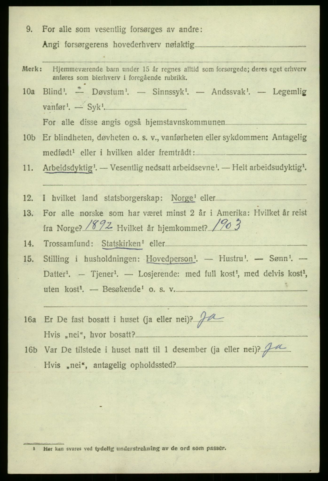 SAB, 1920 census for Solund, 1920, p. 3367