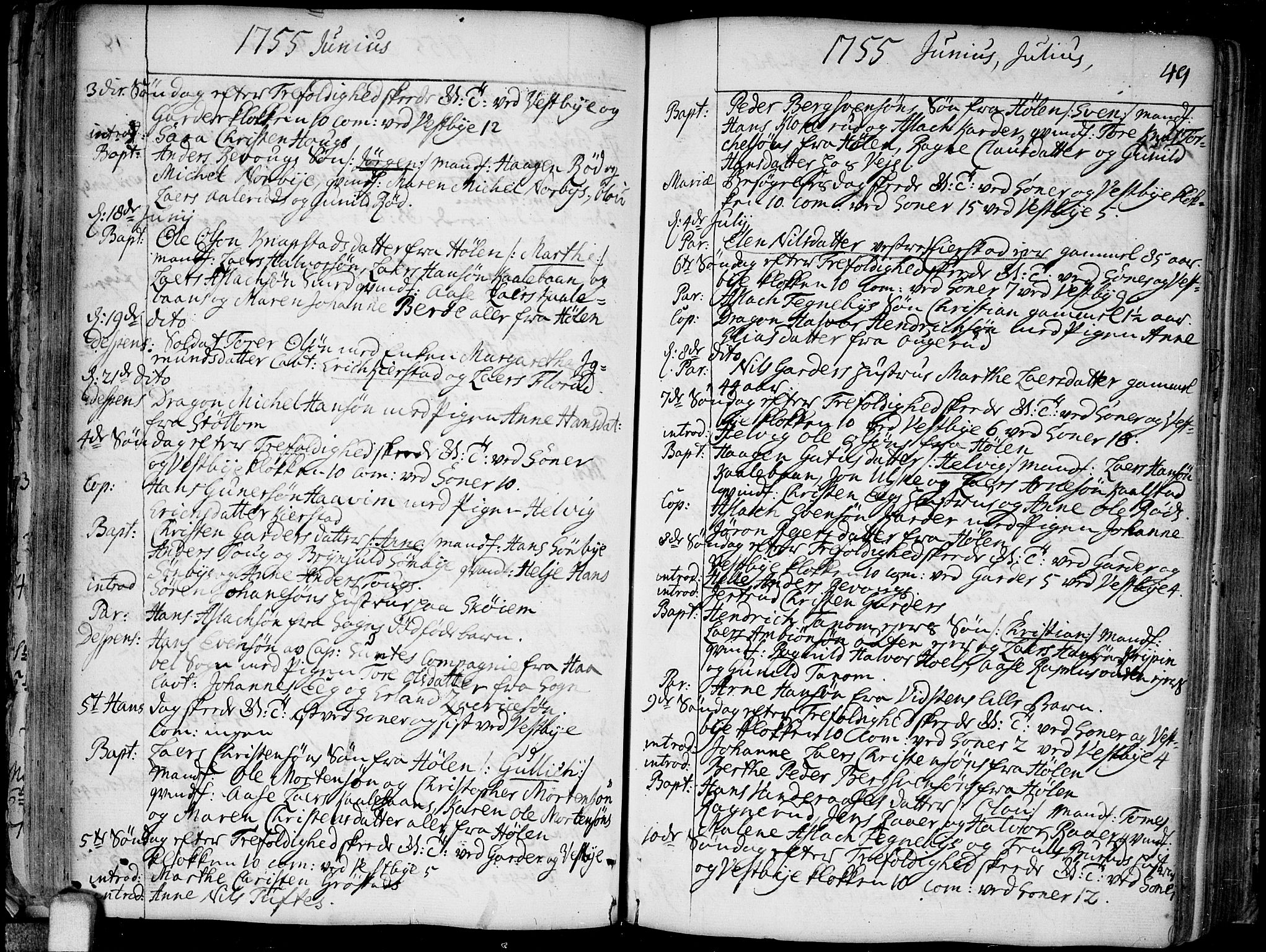 Vestby prestekontor Kirkebøker, AV/SAO-A-10893/F/Fa/L0002: Parish register (official) no. I 2, 1750-1779, p. 49