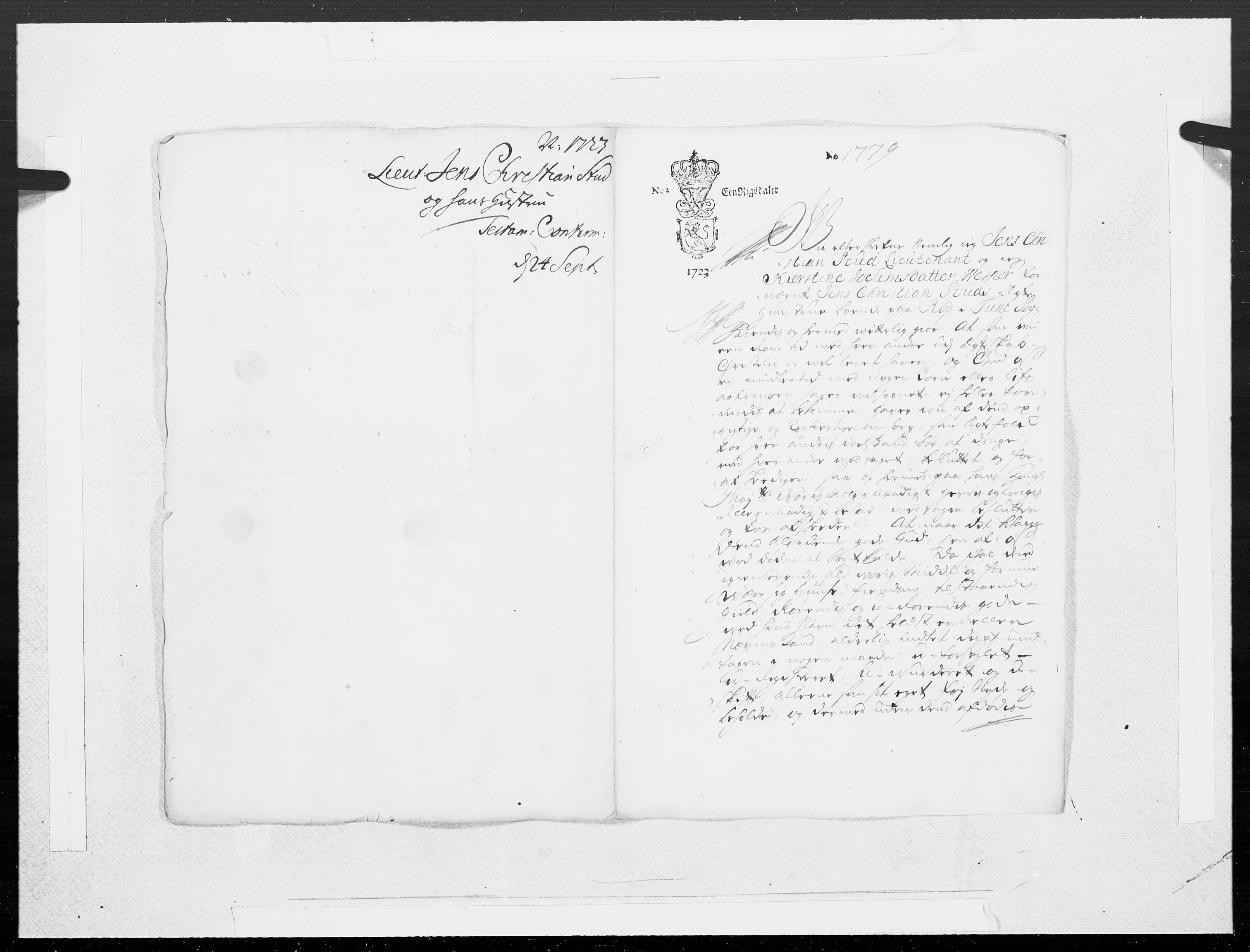 Danske Kanselli 1572-1799, AV/RA-EA-3023/F/Fc/Fcc/Fcca/L0093: Norske innlegg 1572-1799, 1723, p. 293