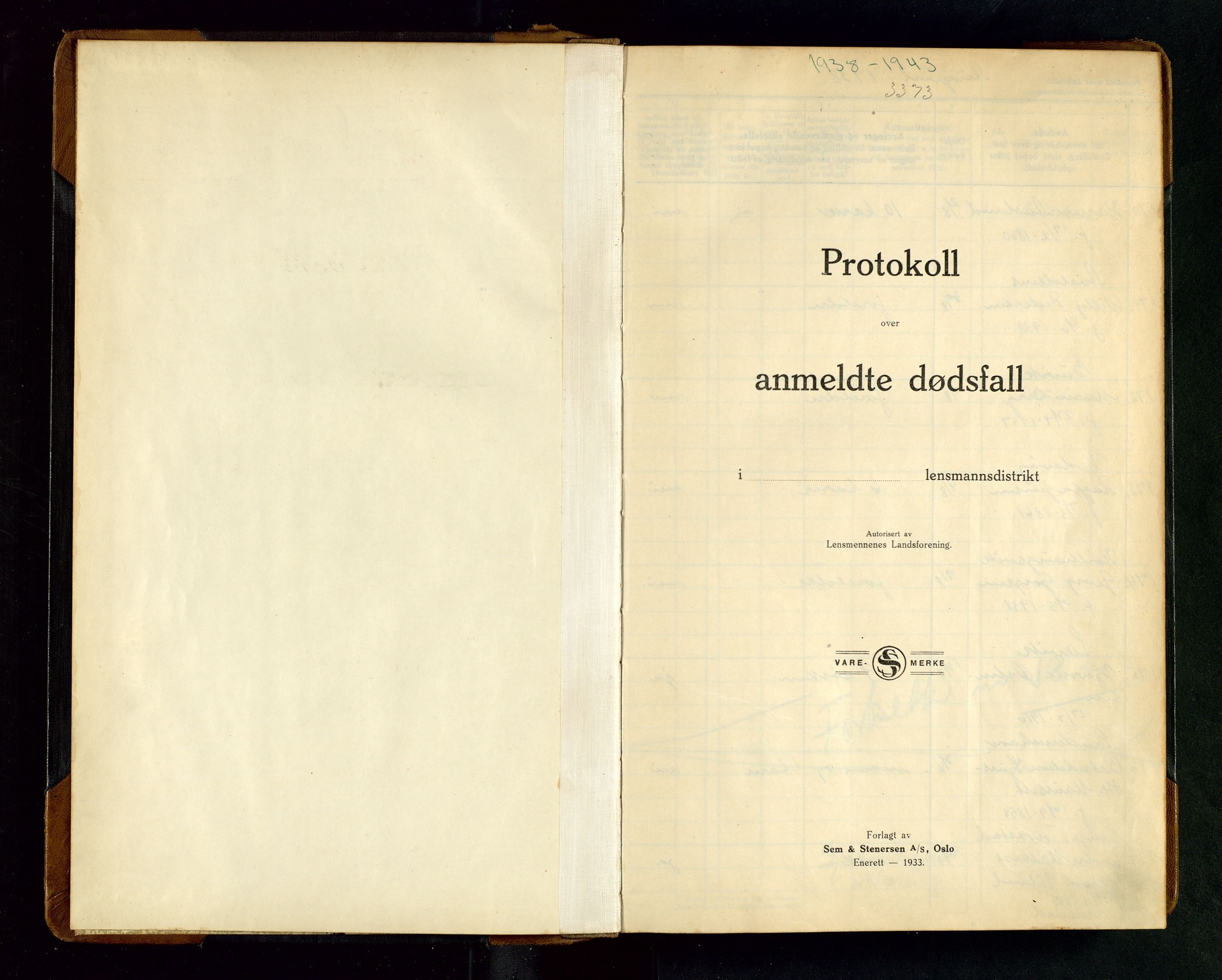 Karmsund sorenskriveri, AV/SAST-A-100311/01/IV/IVAB/L0007: DØDSFALLSPROTOKOLL, 1938-1943