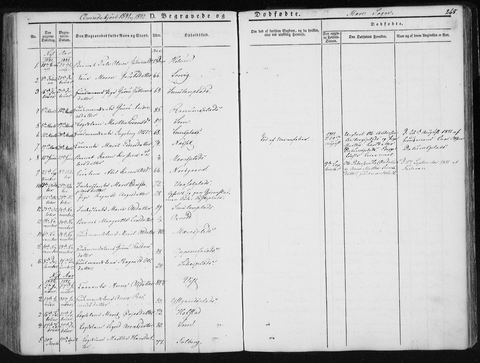 Ministerialprotokoller, klokkerbøker og fødselsregistre - Nord-Trøndelag, SAT/A-1458/735/L0339: Parish register (official) no. 735A06 /1, 1836-1848, p. 268