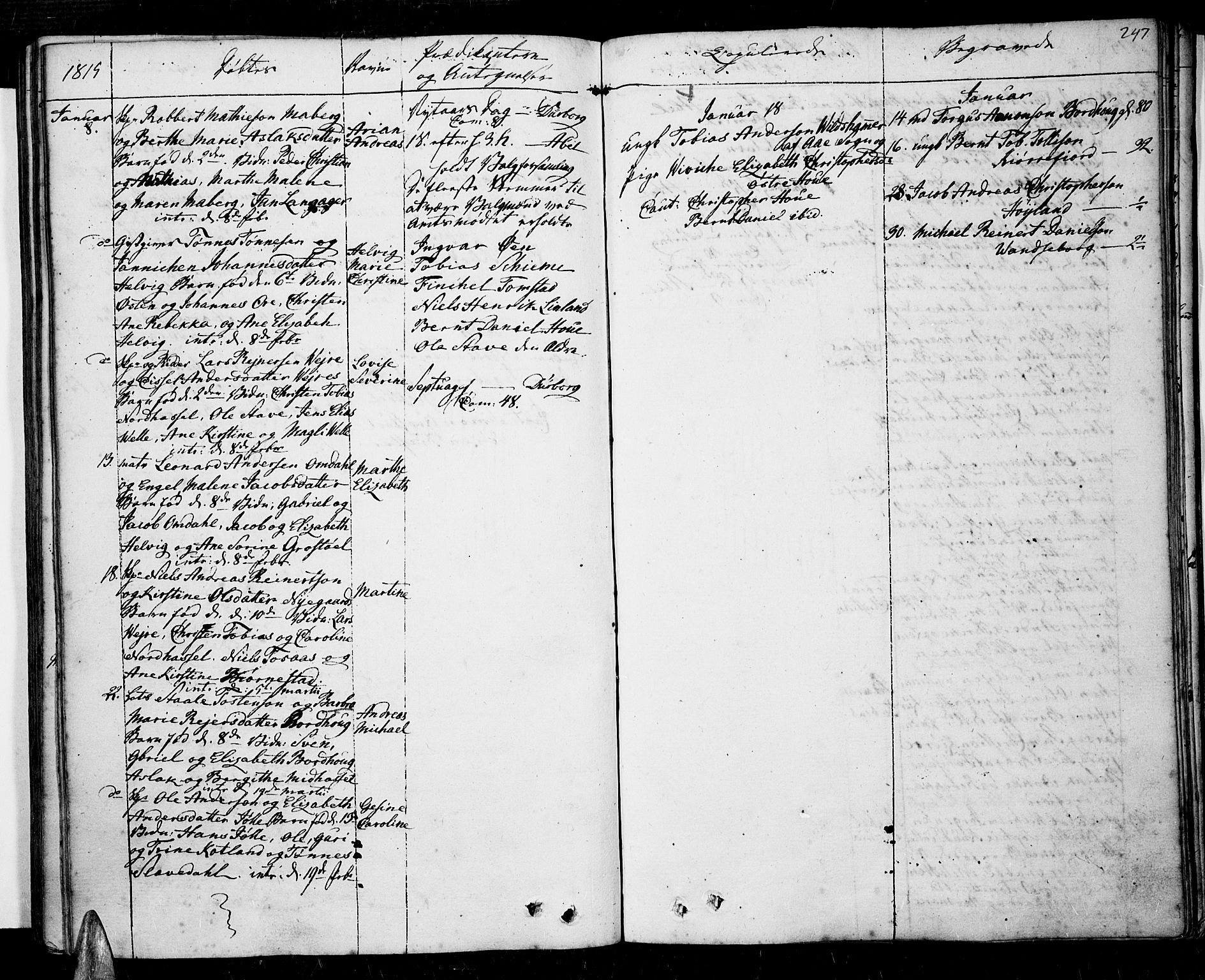 Lista sokneprestkontor, SAK/1111-0027/F/Fa/L0005: Parish register (official) no. A 5, 1795-1823, p. 247