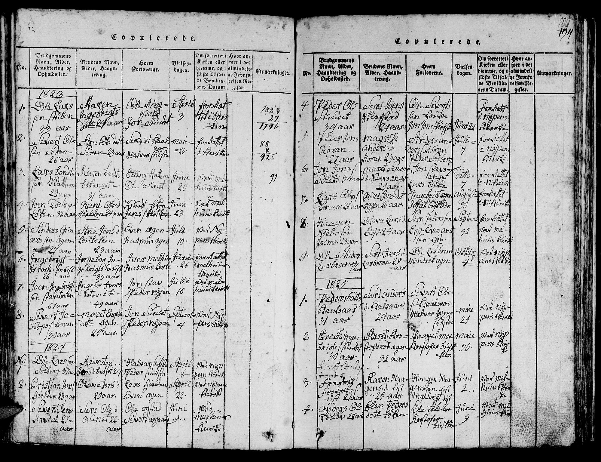 Ministerialprotokoller, klokkerbøker og fødselsregistre - Sør-Trøndelag, SAT/A-1456/613/L0393: Parish register (copy) no. 613C01, 1816-1886, p. 194