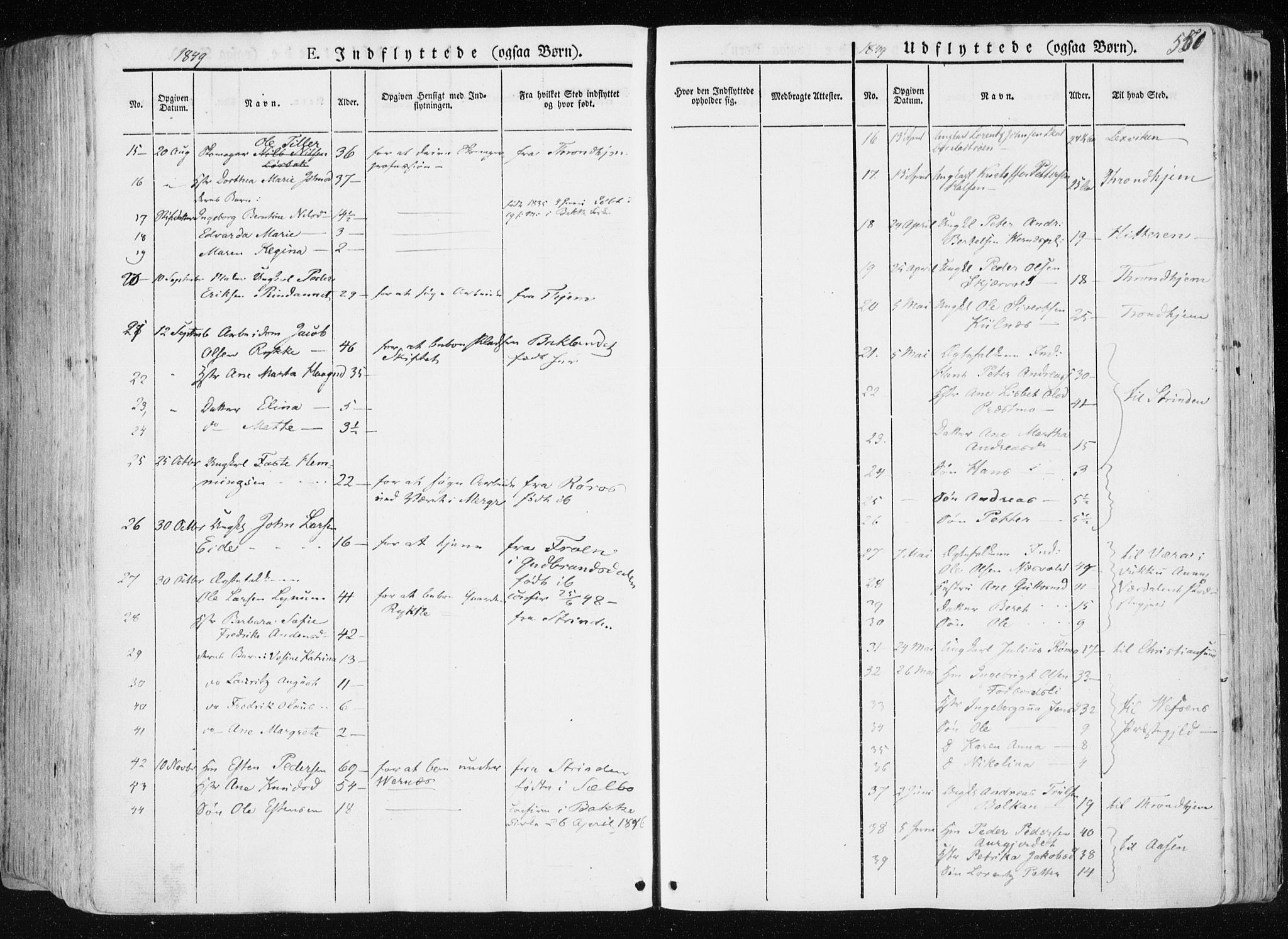 Ministerialprotokoller, klokkerbøker og fødselsregistre - Nord-Trøndelag, SAT/A-1458/709/L0074: Parish register (official) no. 709A14, 1845-1858, p. 551