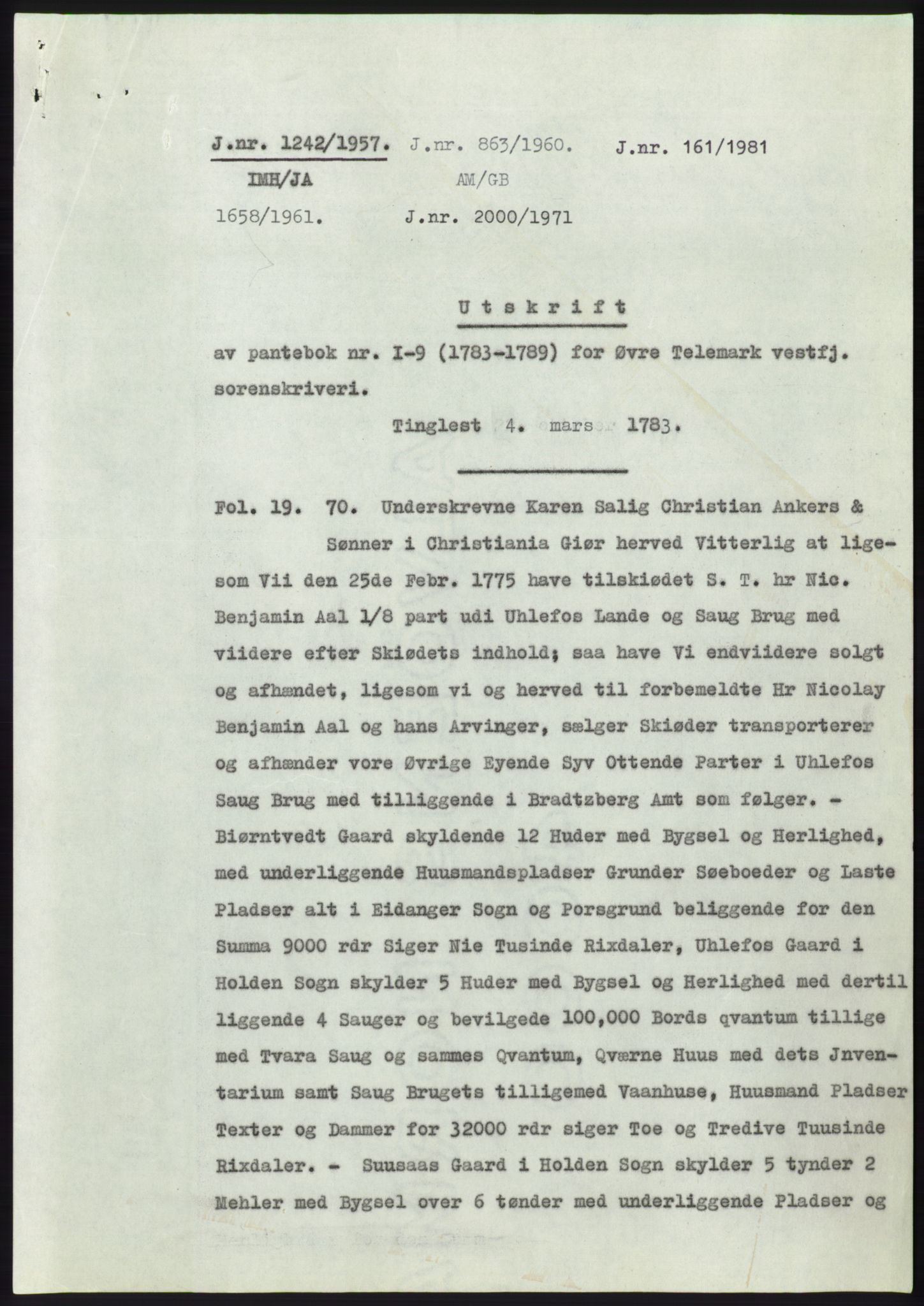 Statsarkivet i Kongsberg, SAKO/A-0001, 1957, p. 428