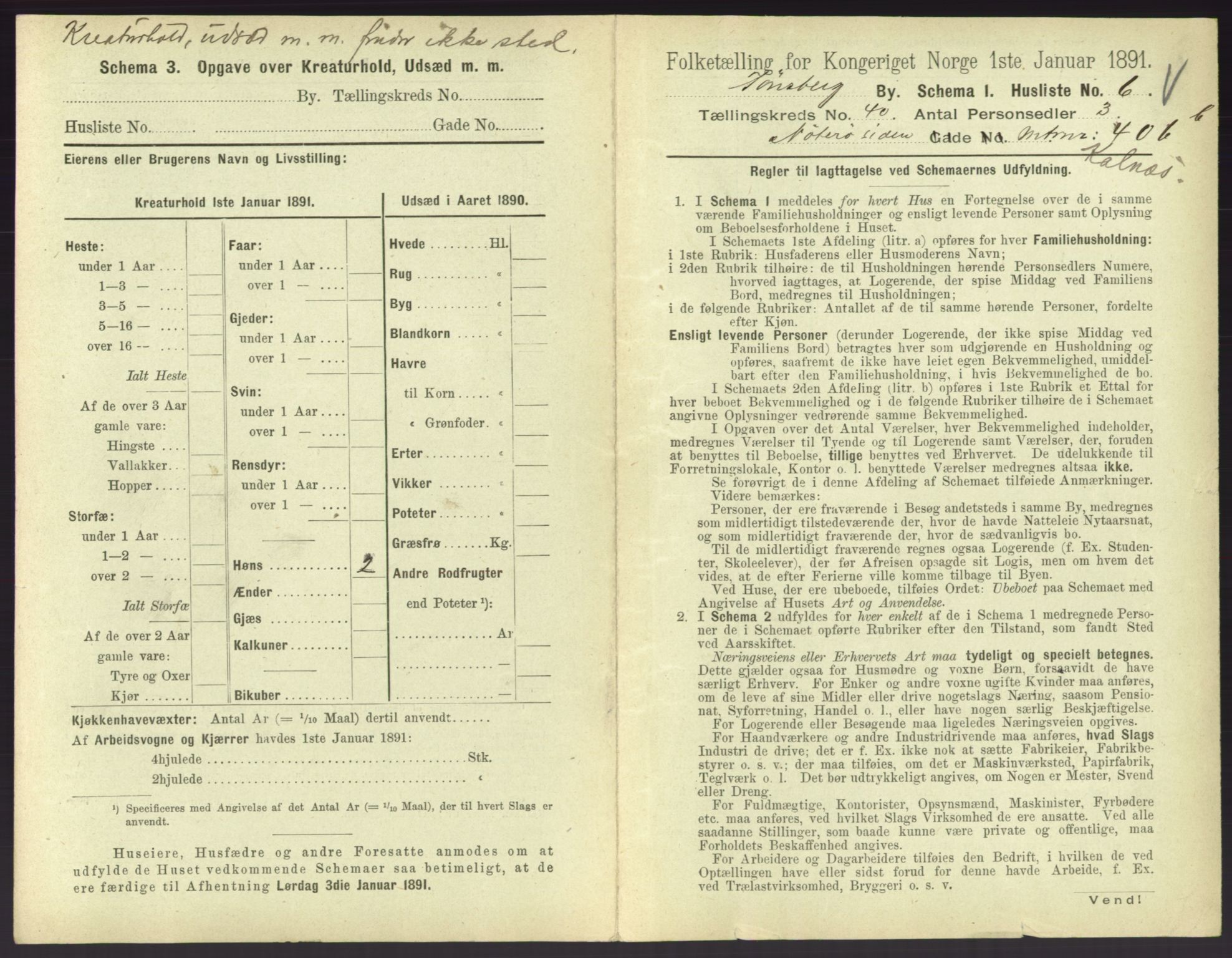 RA, 1891 census for 0705 Tønsberg, 1891, p. 1138