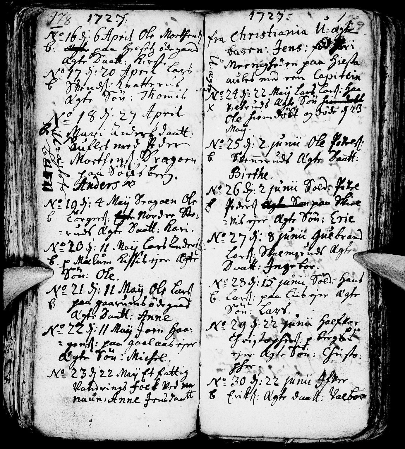 Nes prestekontor, Hedmark, AV/SAH-PREST-020/L/La/L0001: Parish register (copy) no. 1, 1663-1784, p. 178-179