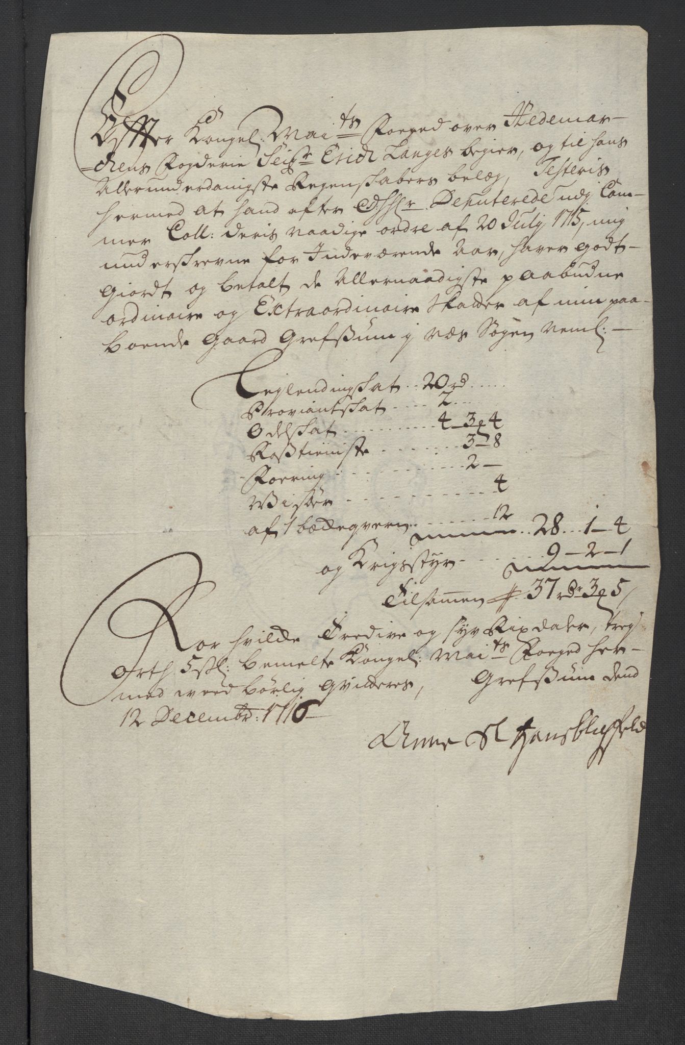 Rentekammeret inntil 1814, Reviderte regnskaper, Fogderegnskap, AV/RA-EA-4092/R16/L1055: Fogderegnskap Hedmark, 1716, p. 393