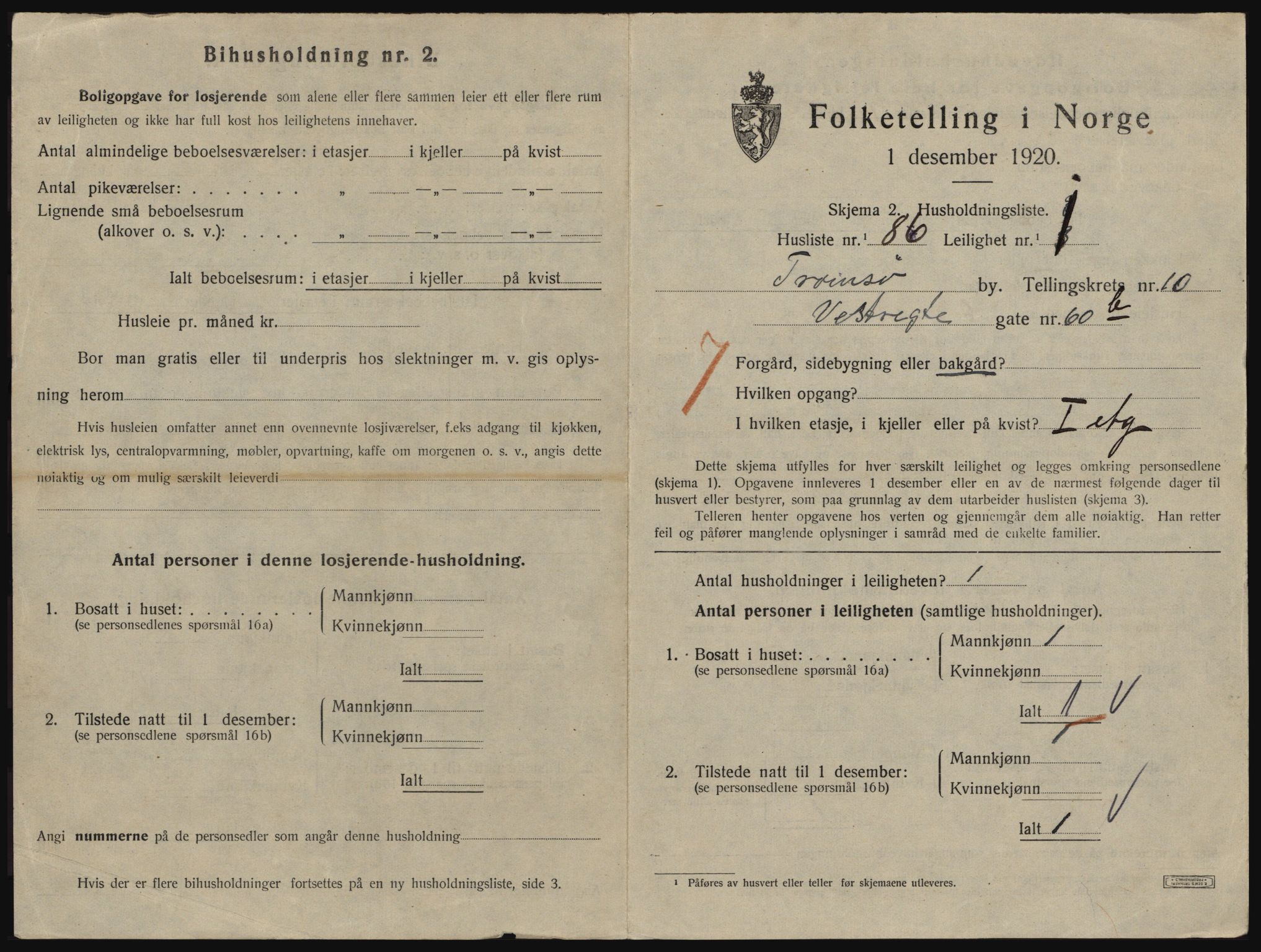 SATØ, 1920 census for Tromsø, 1920, p. 5547