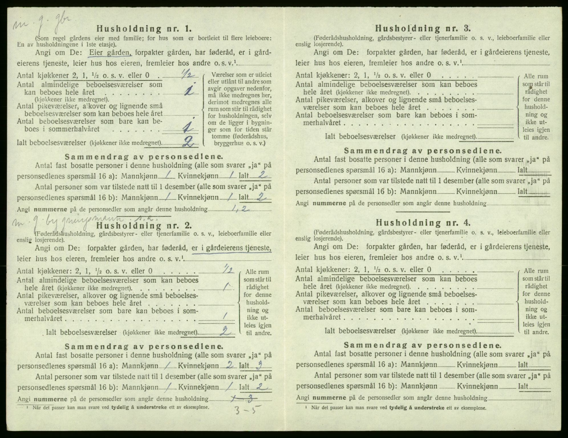 SAB, 1920 census for Stord, 1920, p. 206