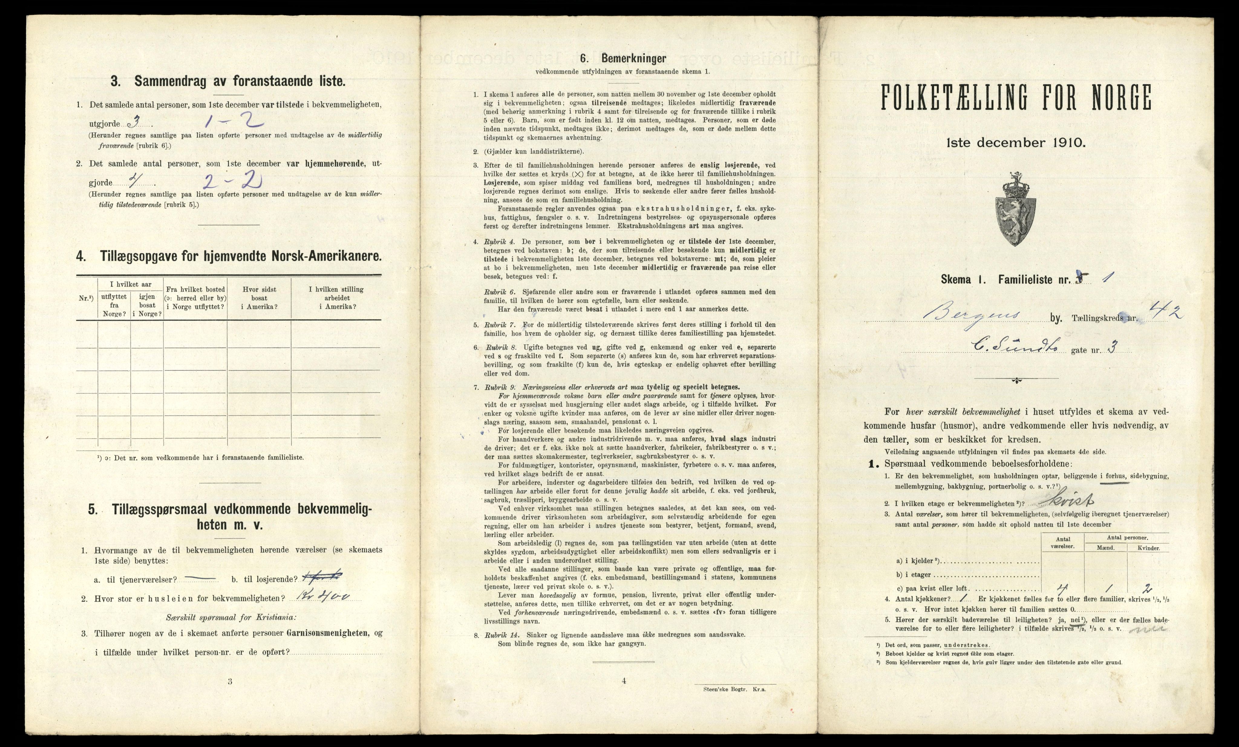 RA, 1910 census for Bergen, 1910, p. 14203