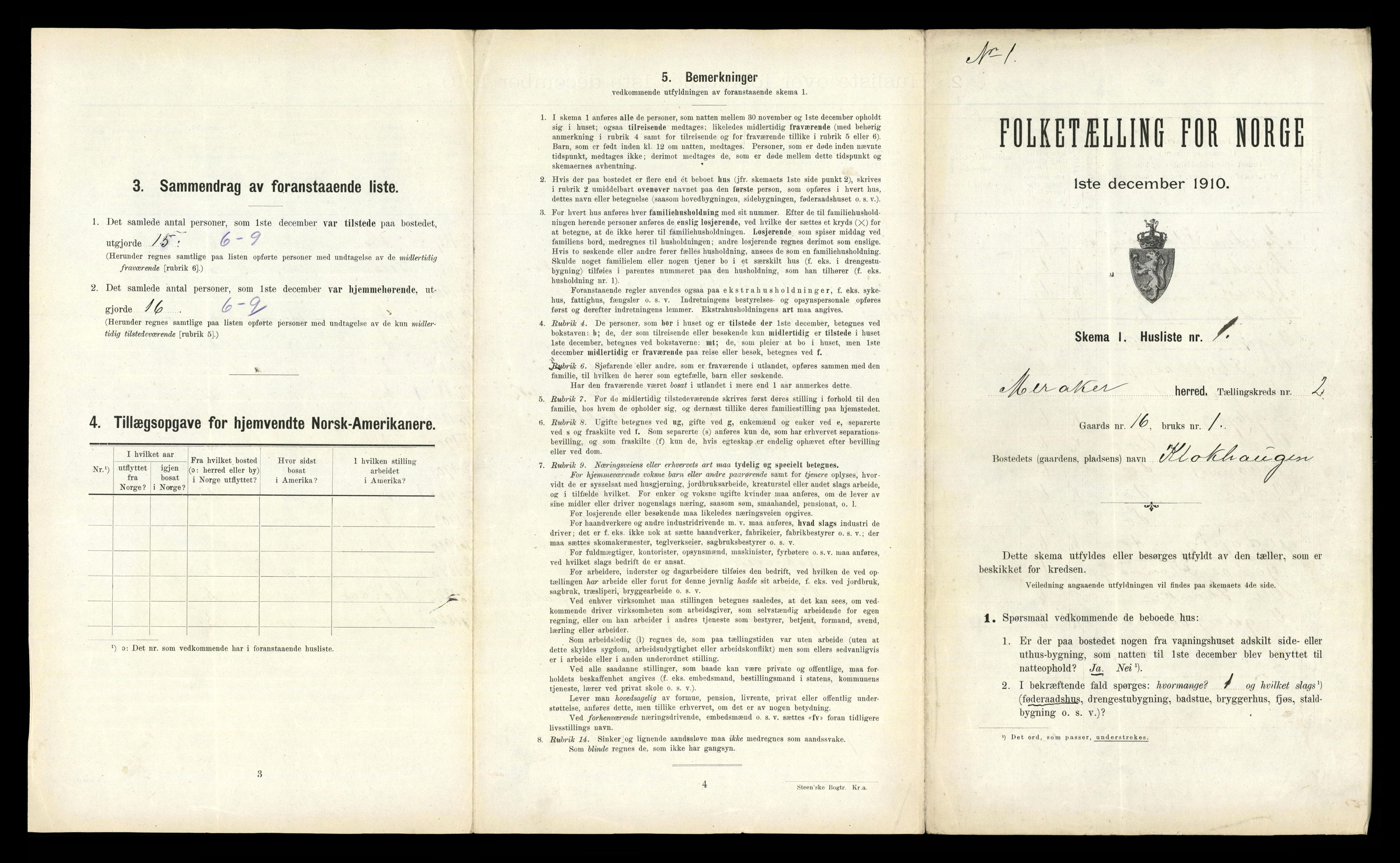 RA, 1910 census for Meråker, 1910, p. 184