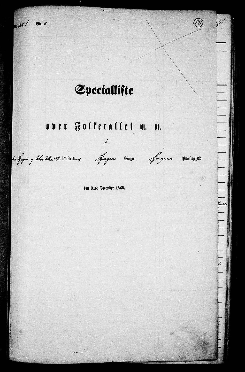 RA, 1865 census for Lyngen, 1865, p. 6
