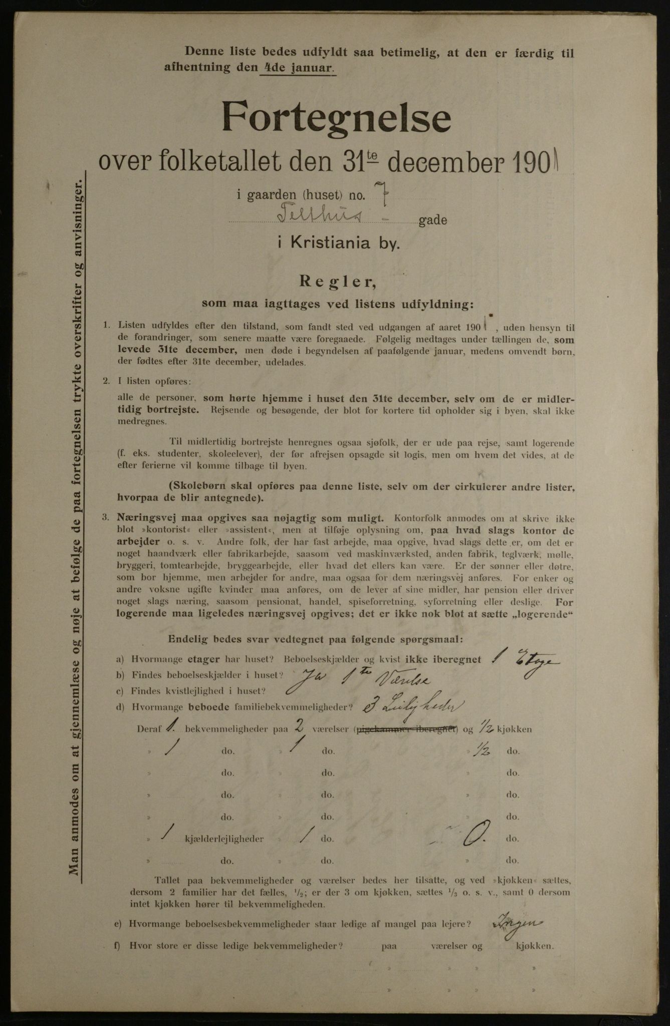 OBA, Municipal Census 1901 for Kristiania, 1901, p. 16555