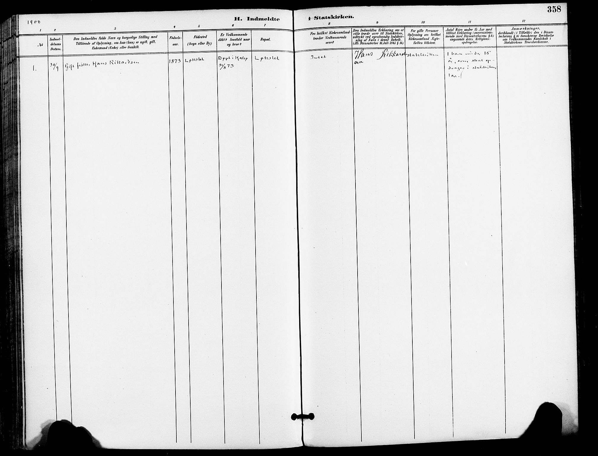 Karlsøy sokneprestembete, AV/SATØ-S-1299/H/Ha/Haa/L0007kirke: Parish register (official) no. 7, 1891-1902, p. 358