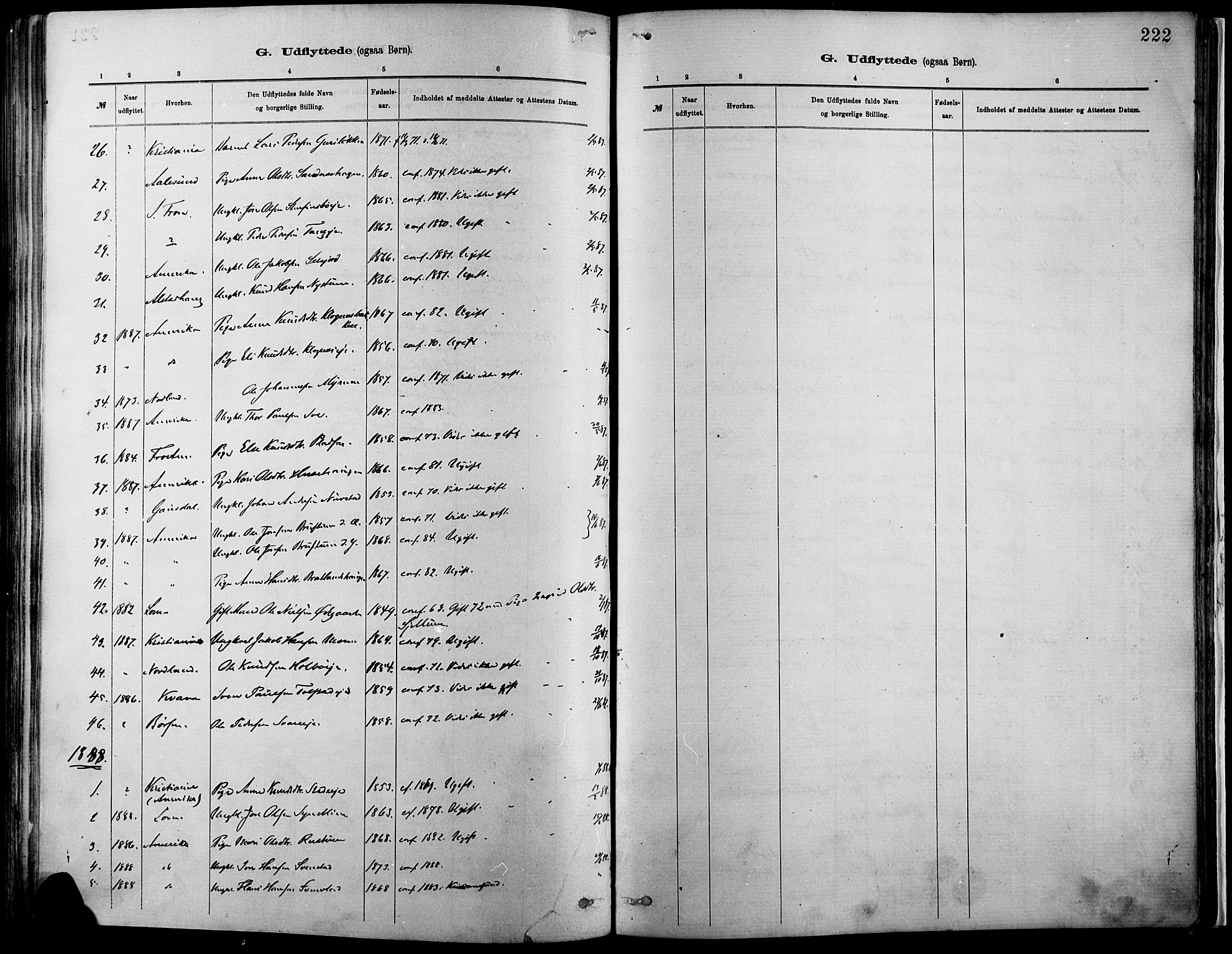 Vågå prestekontor, SAH/PREST-076/H/Ha/Haa/L0009: Parish register (official) no. 9, 1886-1904, p. 222