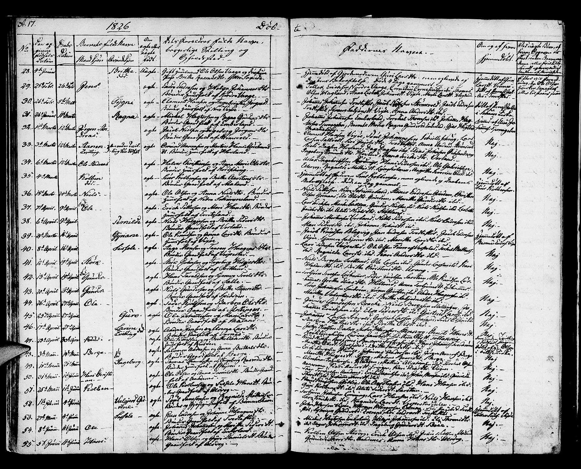 Finnås sokneprestembete, AV/SAB-A-99925/H/Ha/Haa/Haaa/L0005: Parish register (official) no. A 5, 1823-1835, p. 17